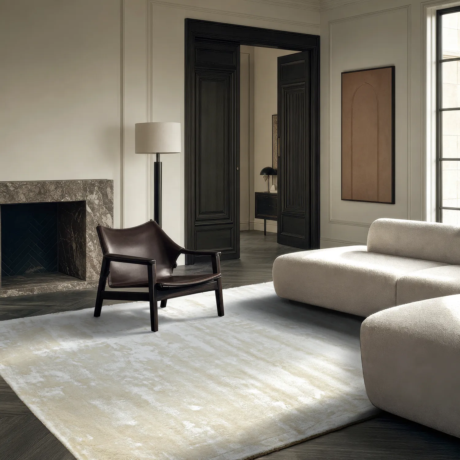Viscose-tæppe - Jodhpur Special Luxury Edition (offwhite)
