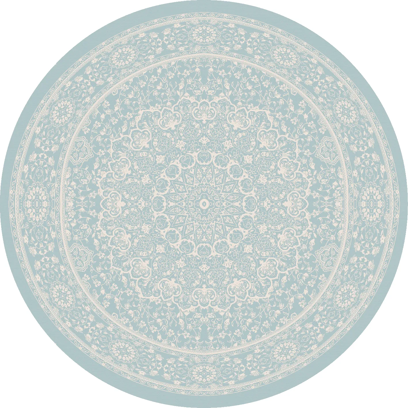 Runde tæpper - Vivian (blå)