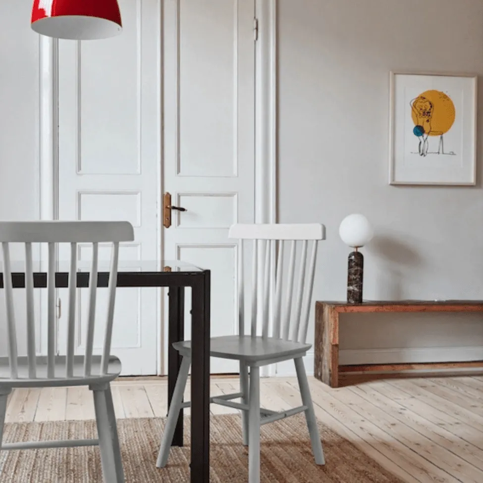 Pind stol - Elsa (lysegrå) - 2 stk