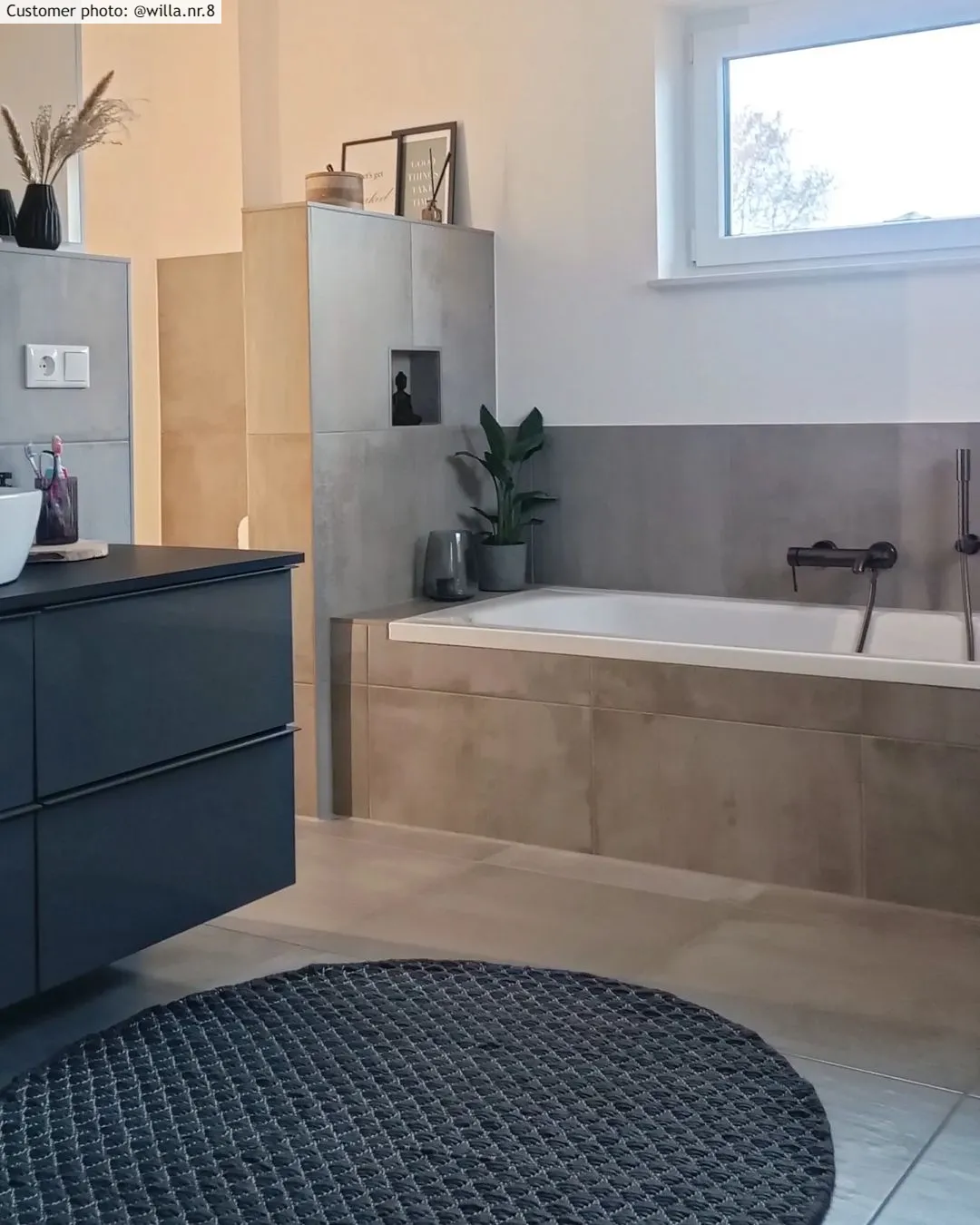 Runde tæpper - Belize (grå)