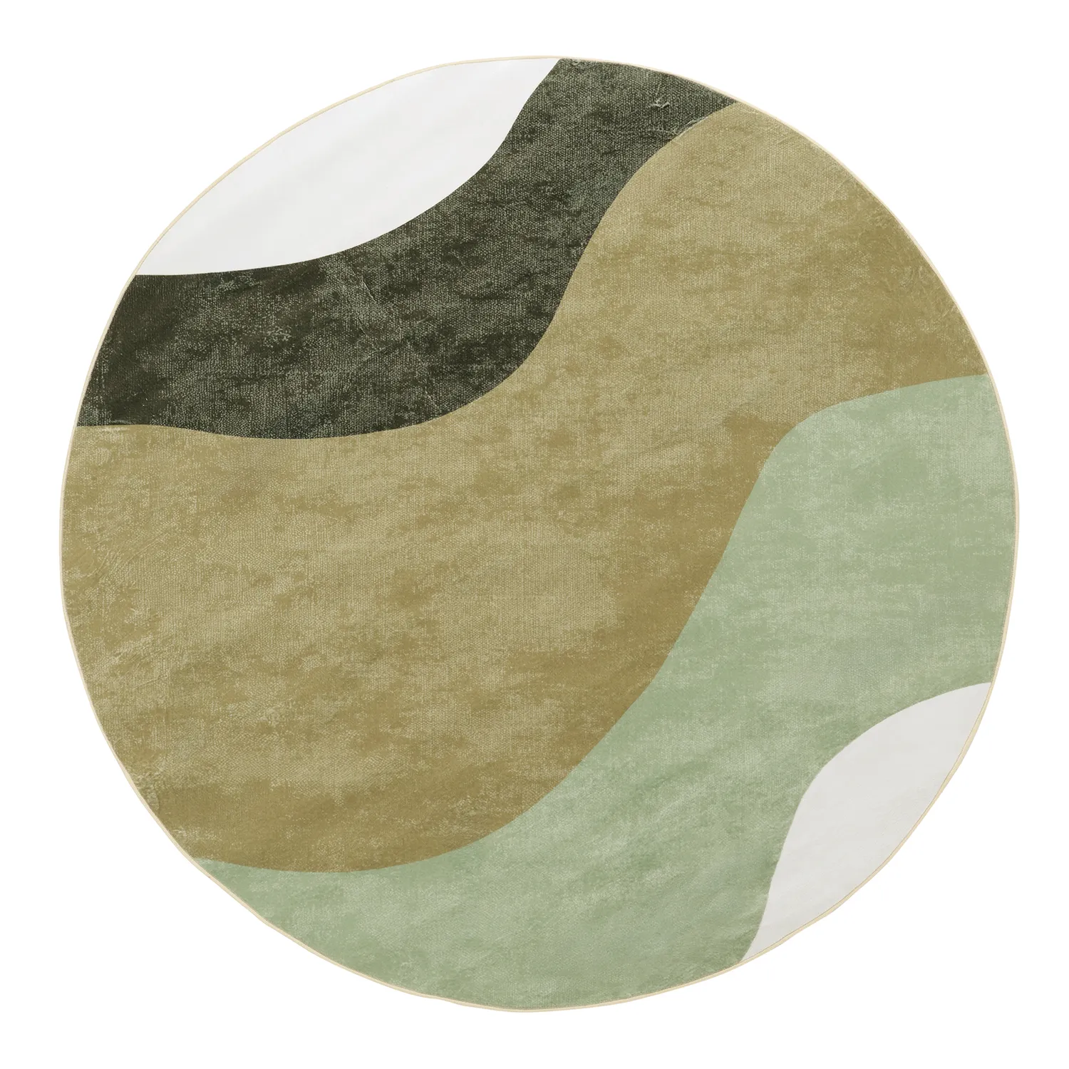 Rundt tæppe - Barcelona (brun)