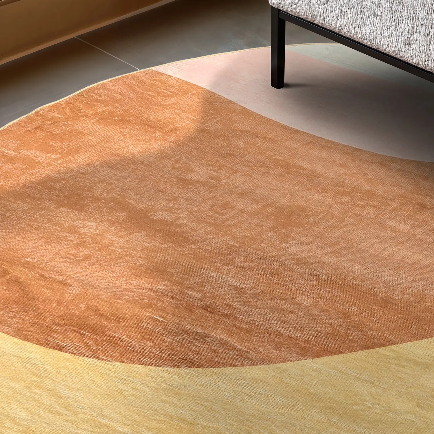 Rundt tæppe - Barcelona (champagne)