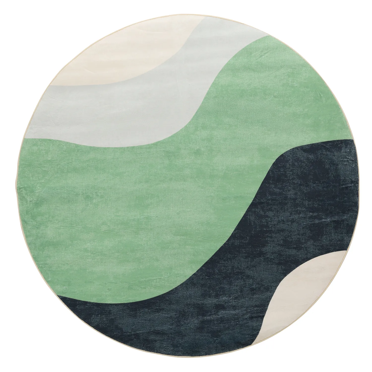 Rundt tæppe - Barcelona (grøn)