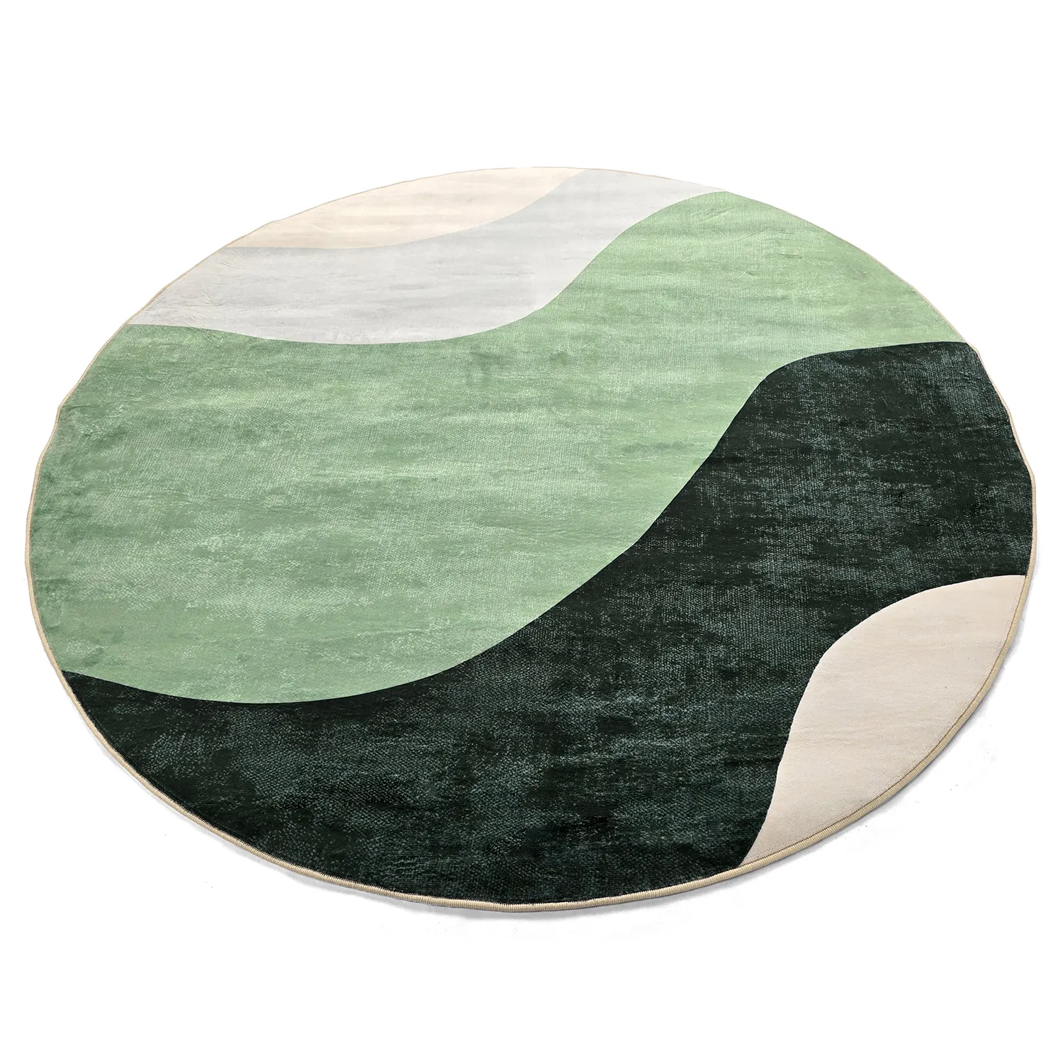 Rundt tæppe - Barcelona (grøn)