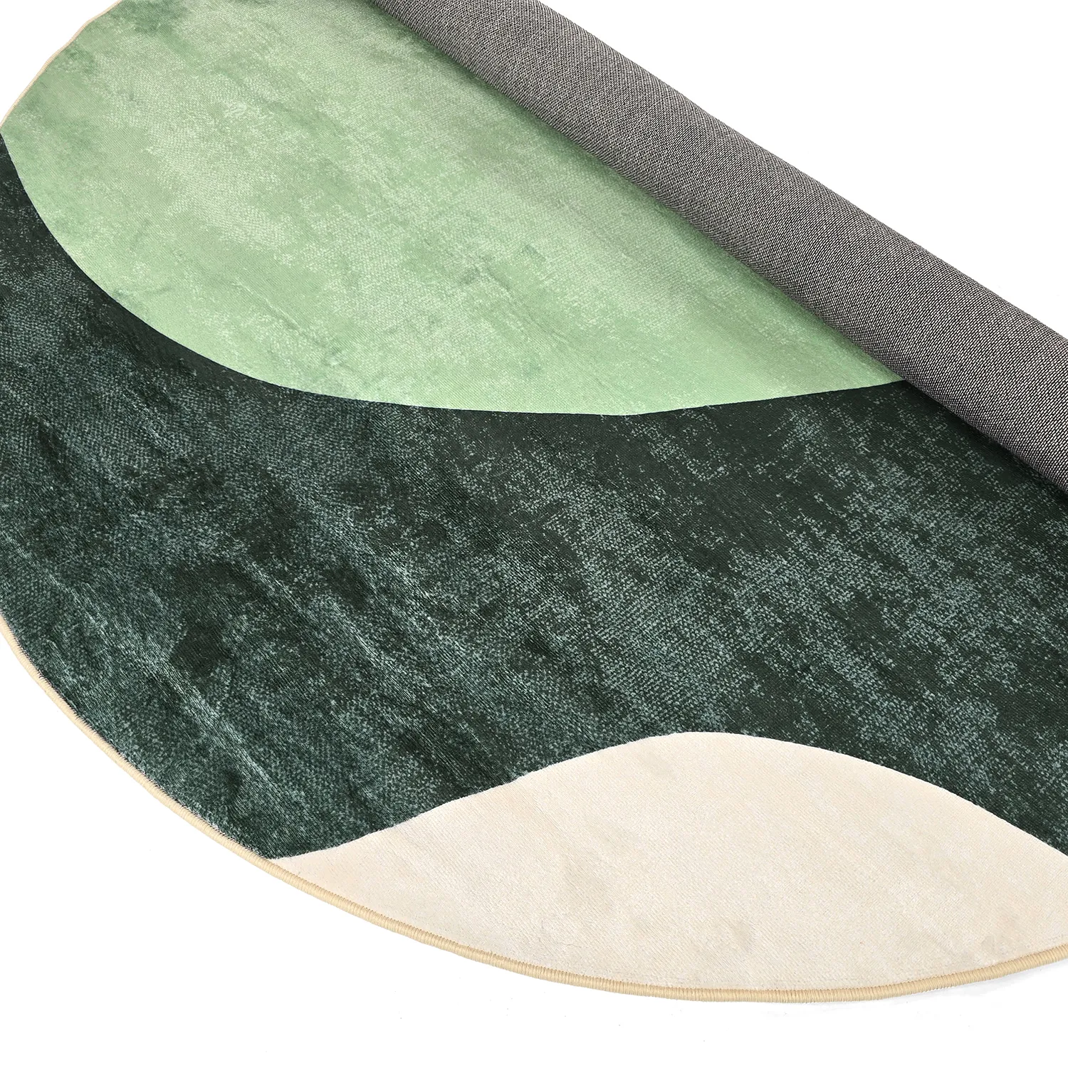 Rundt tæppe - Barcelona (grøn)