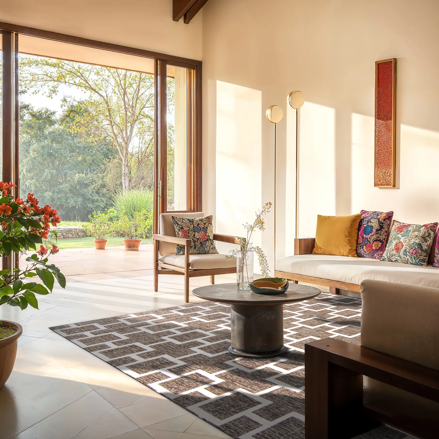 Tæpper til indendørs/udendørs brug - Brussels Silver (grå)