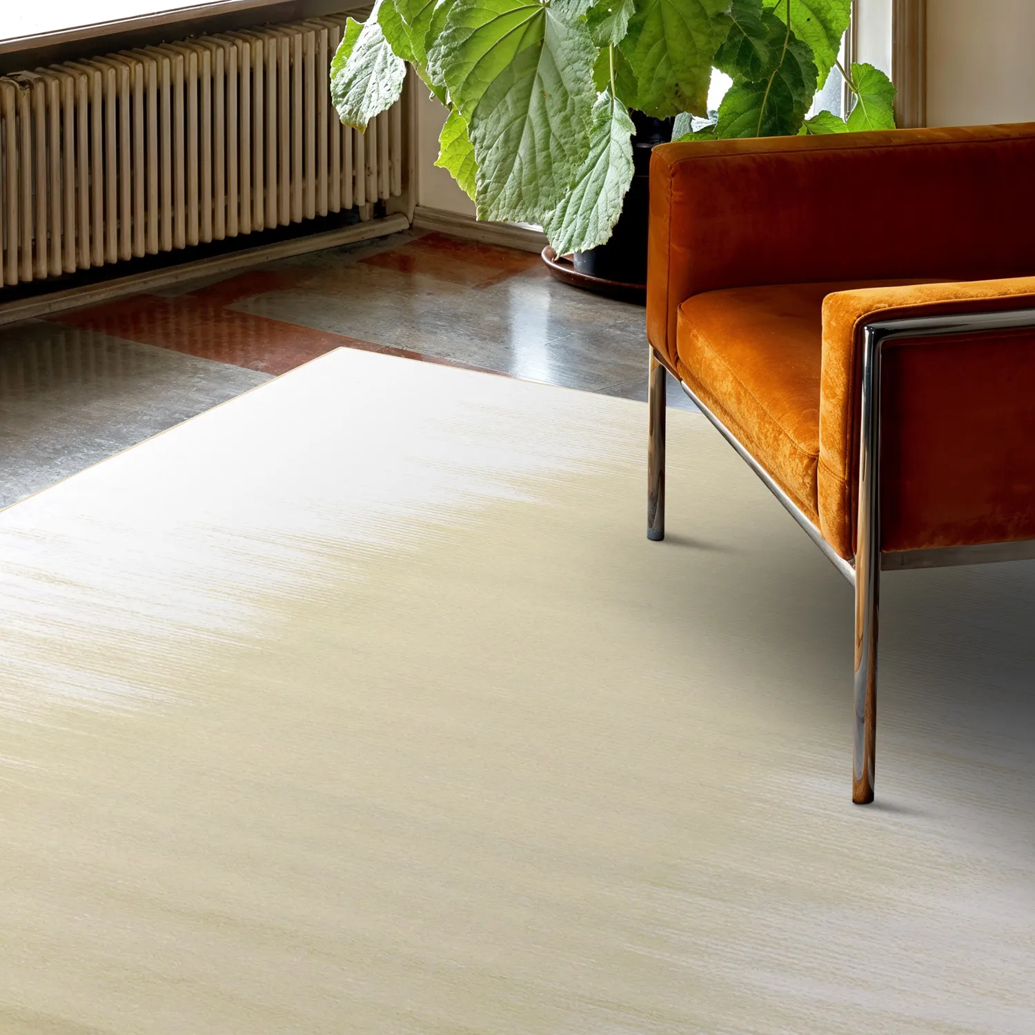 Wilton-tæppe - Cara (hvid/beige)