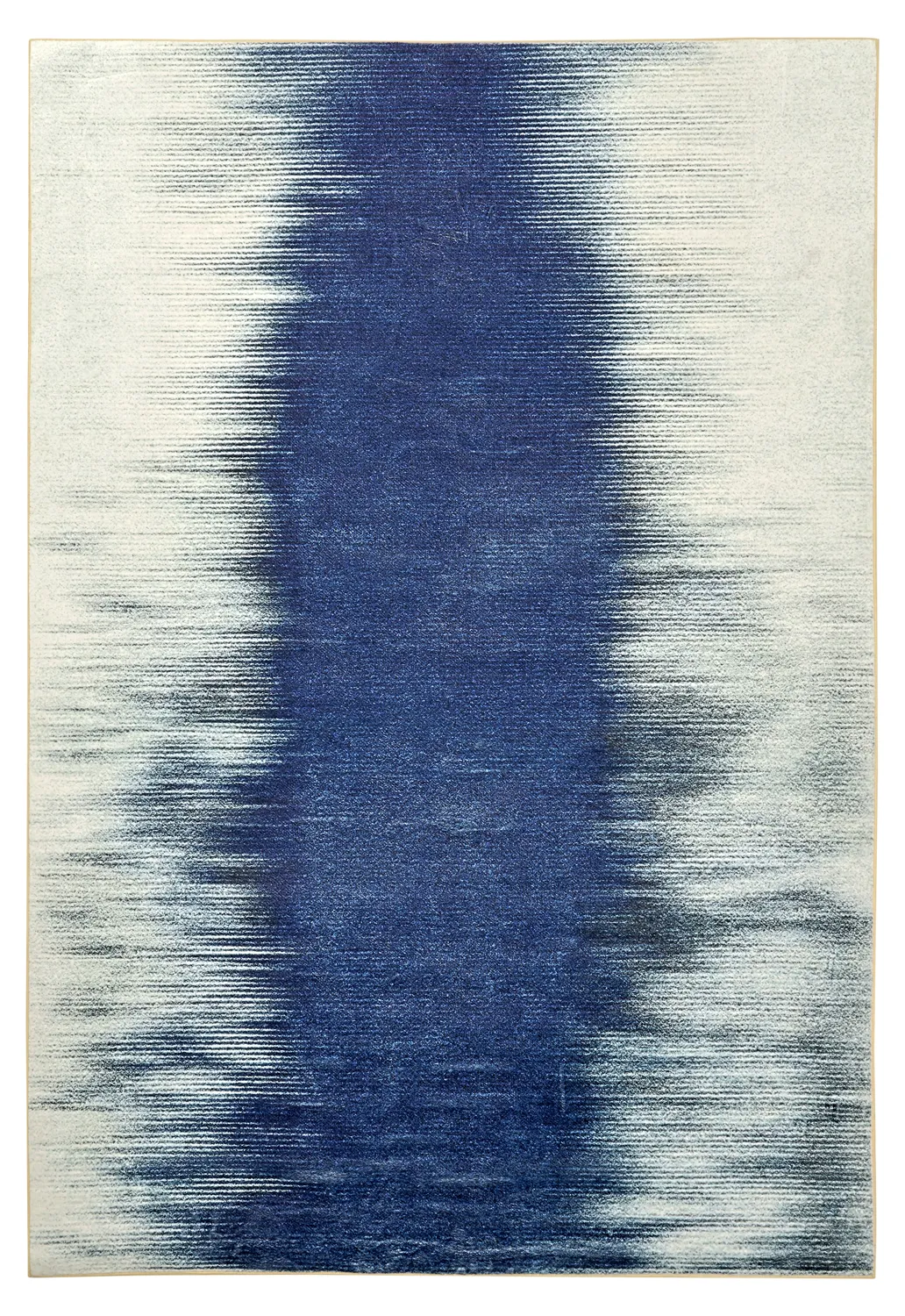 Wilton-tæppe - Cara (hvid/mørkeblå)