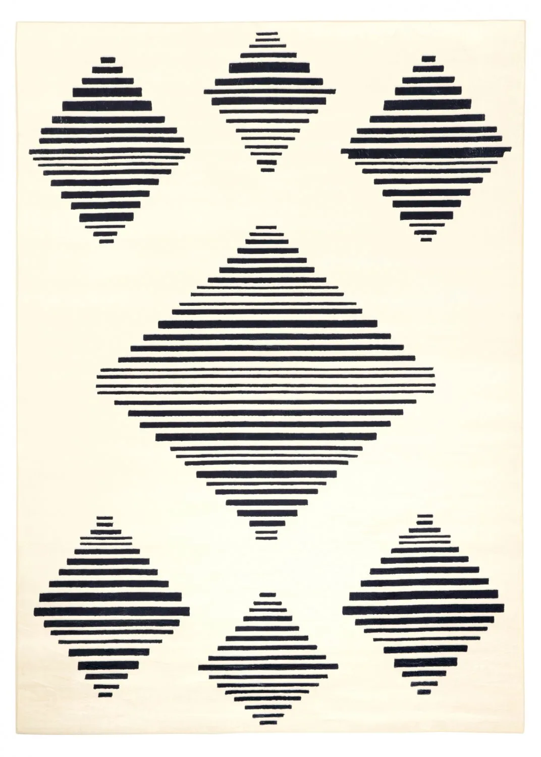 Wilton-tæppe - Carmen (creme/sort)