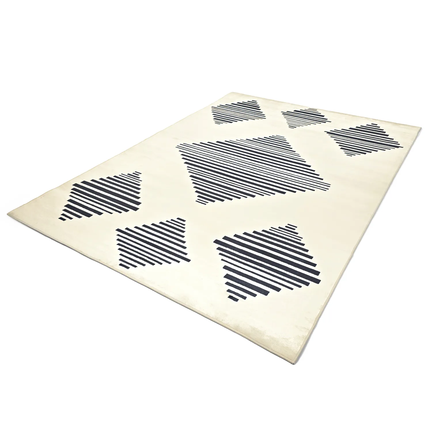 Wilton-tæppe - Carmen (creme/sort)