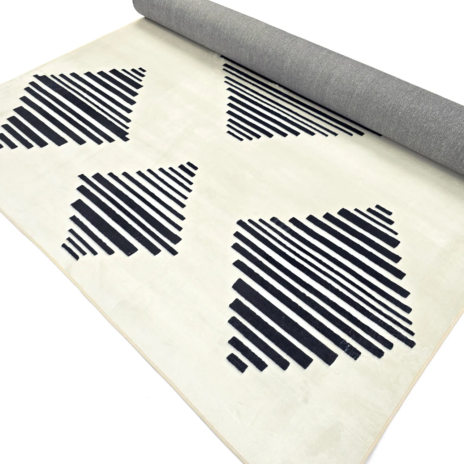 Wilton-tæppe - Carmen (creme/sort)