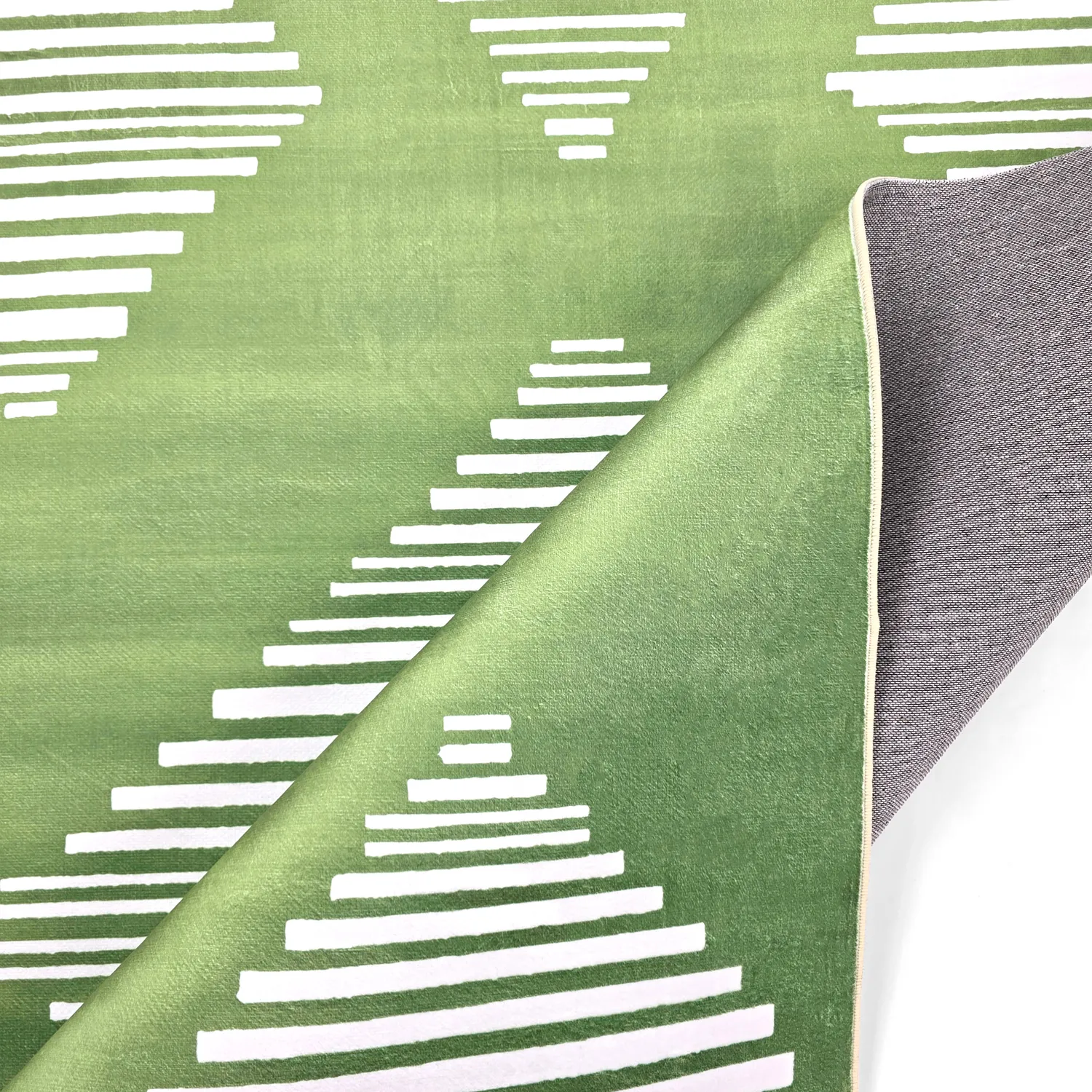 Wilton-tæppe - Carmen (grøn/hvid)