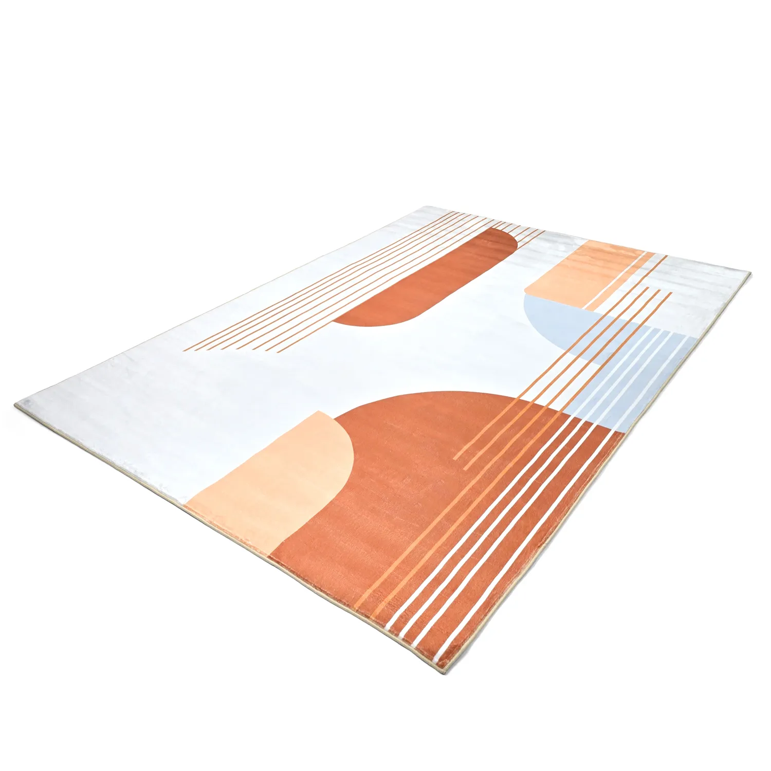 Wilton-tæppe - Delft (lyseblå/multi)