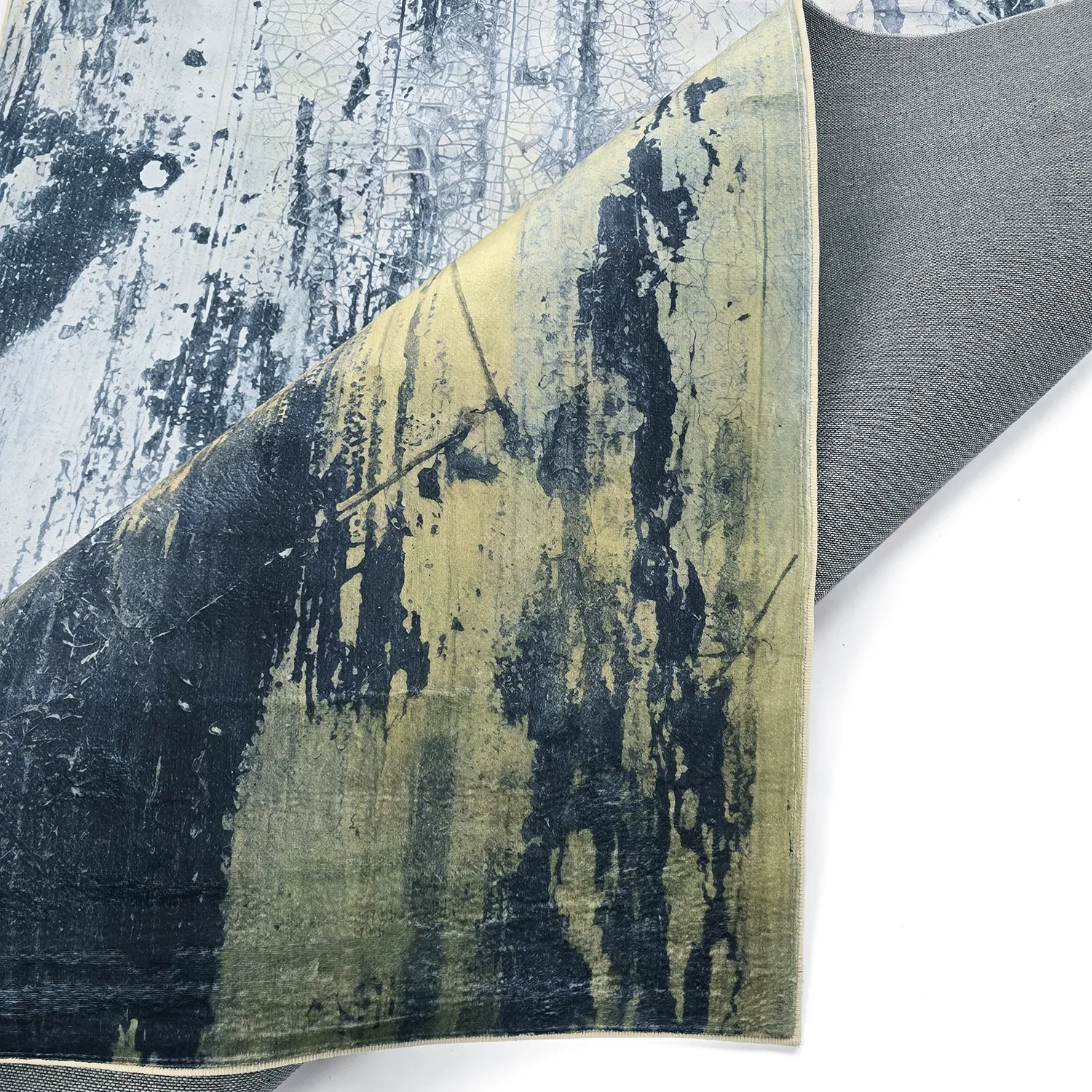 Wilton-tæppe - Dolmio (sort/gul)