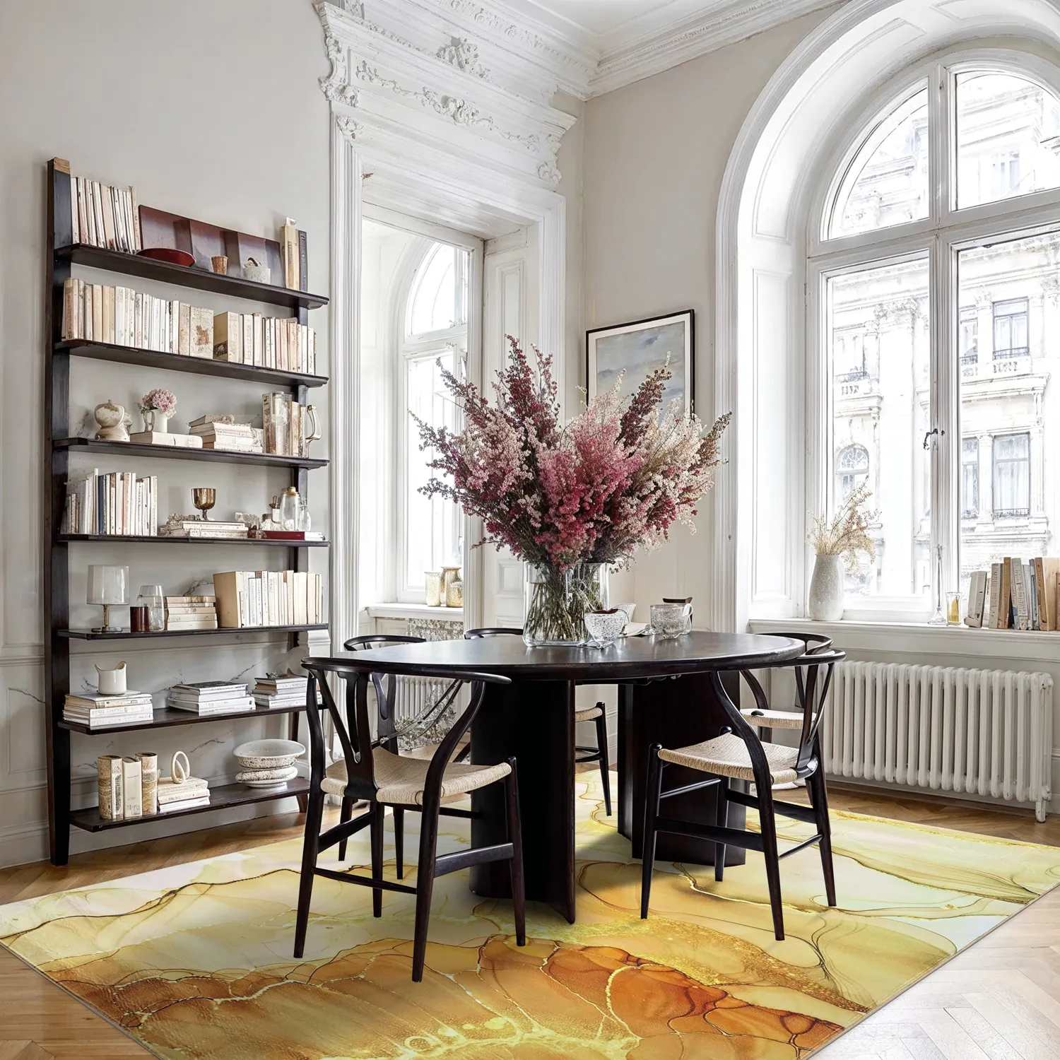 Wilton-tæppe - Etienne (beige/guld)