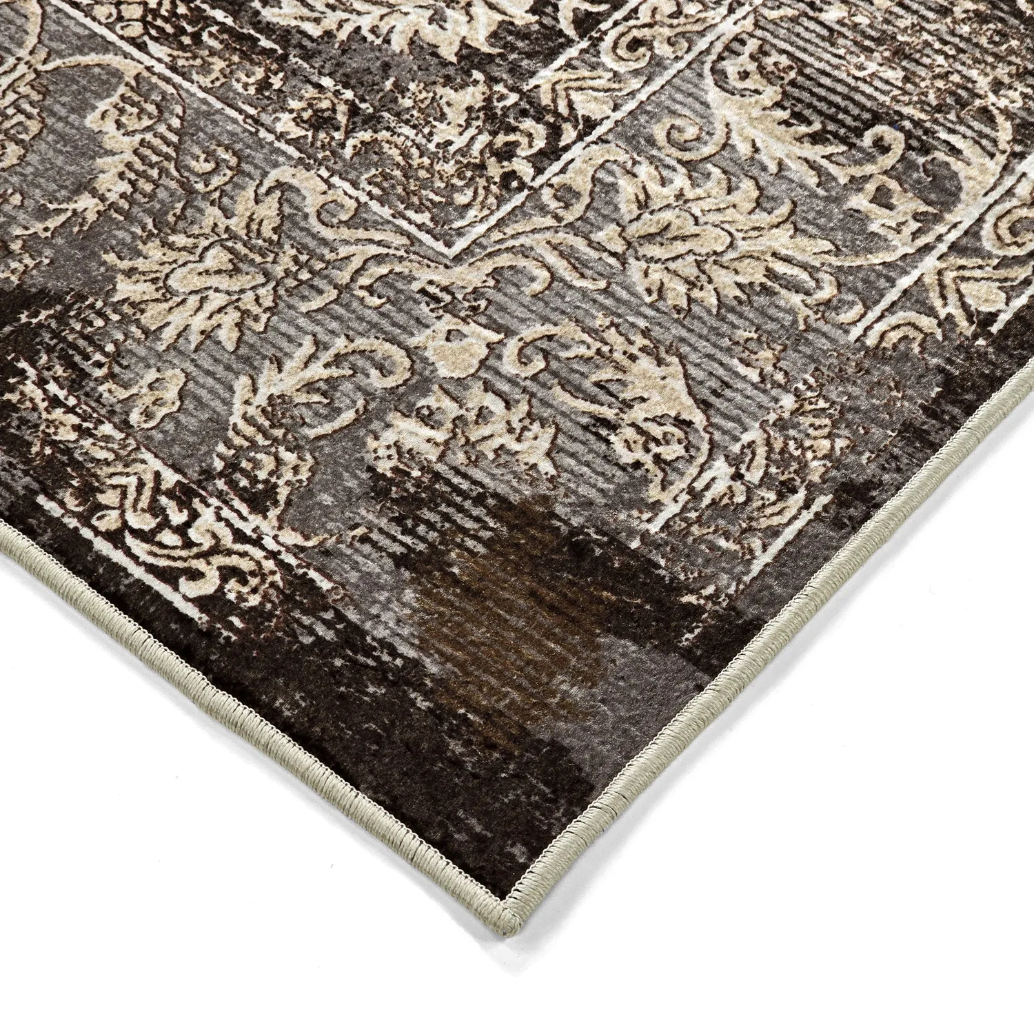 Wilton-tæppe - Flowers (brun)