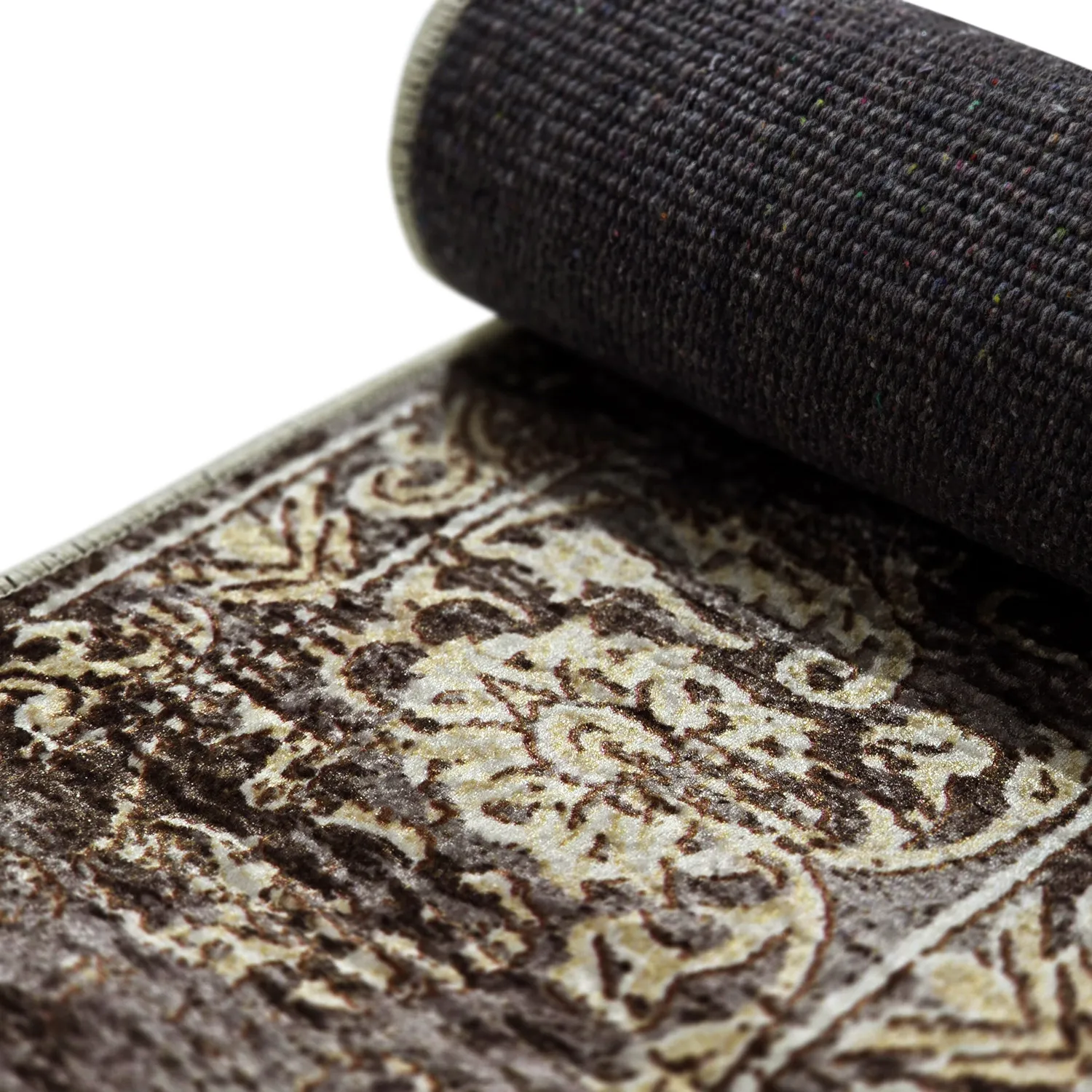 Wilton-tæppe - Flowers (brun)