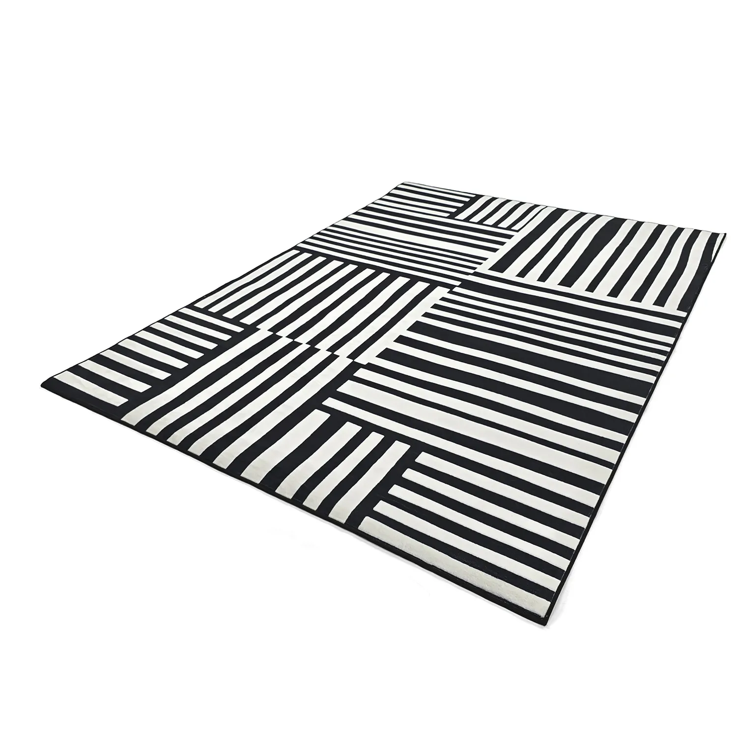 Wilton-tæppe - Joma (sort/hvid)