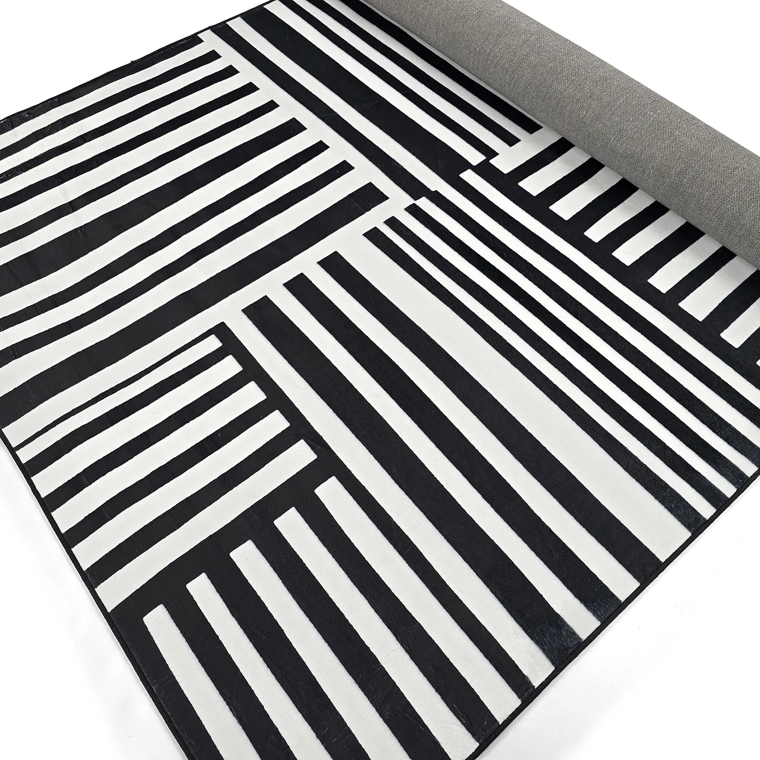 Wilton-tæppe - Joma (sort/hvid)