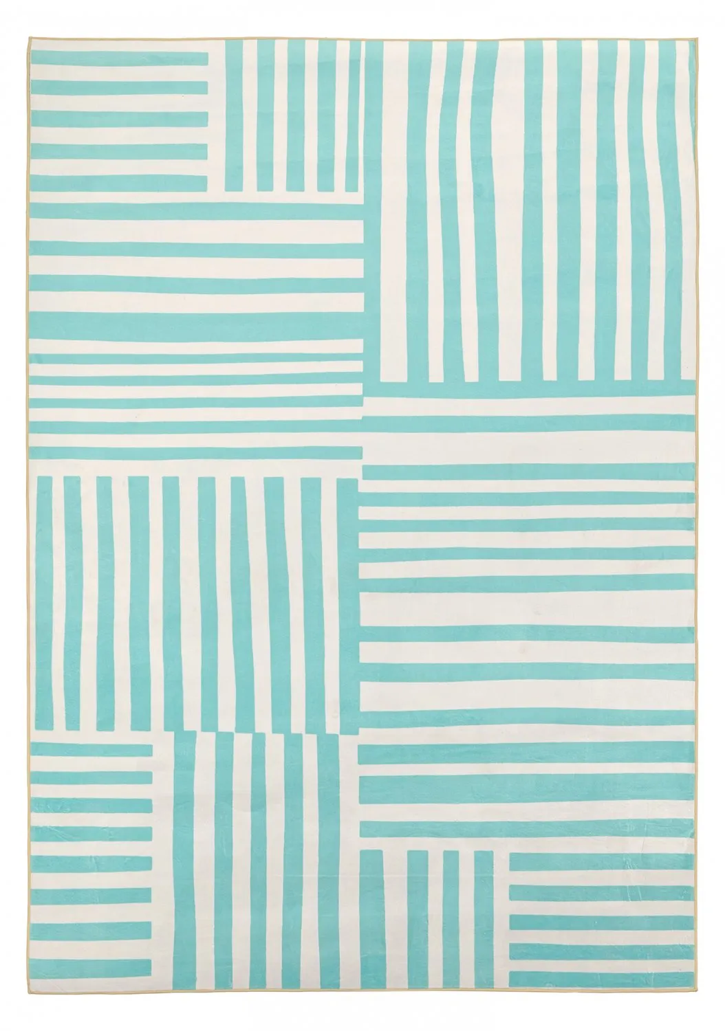 Wilton-tæppe - Joma (turkis/hvid)