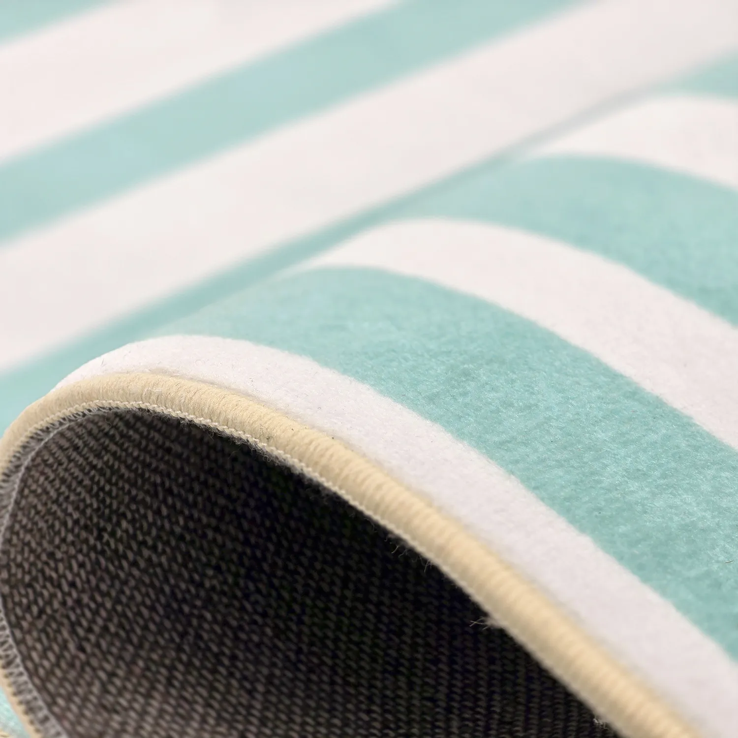 Wilton-tæppe - Joma (turkis/hvid)