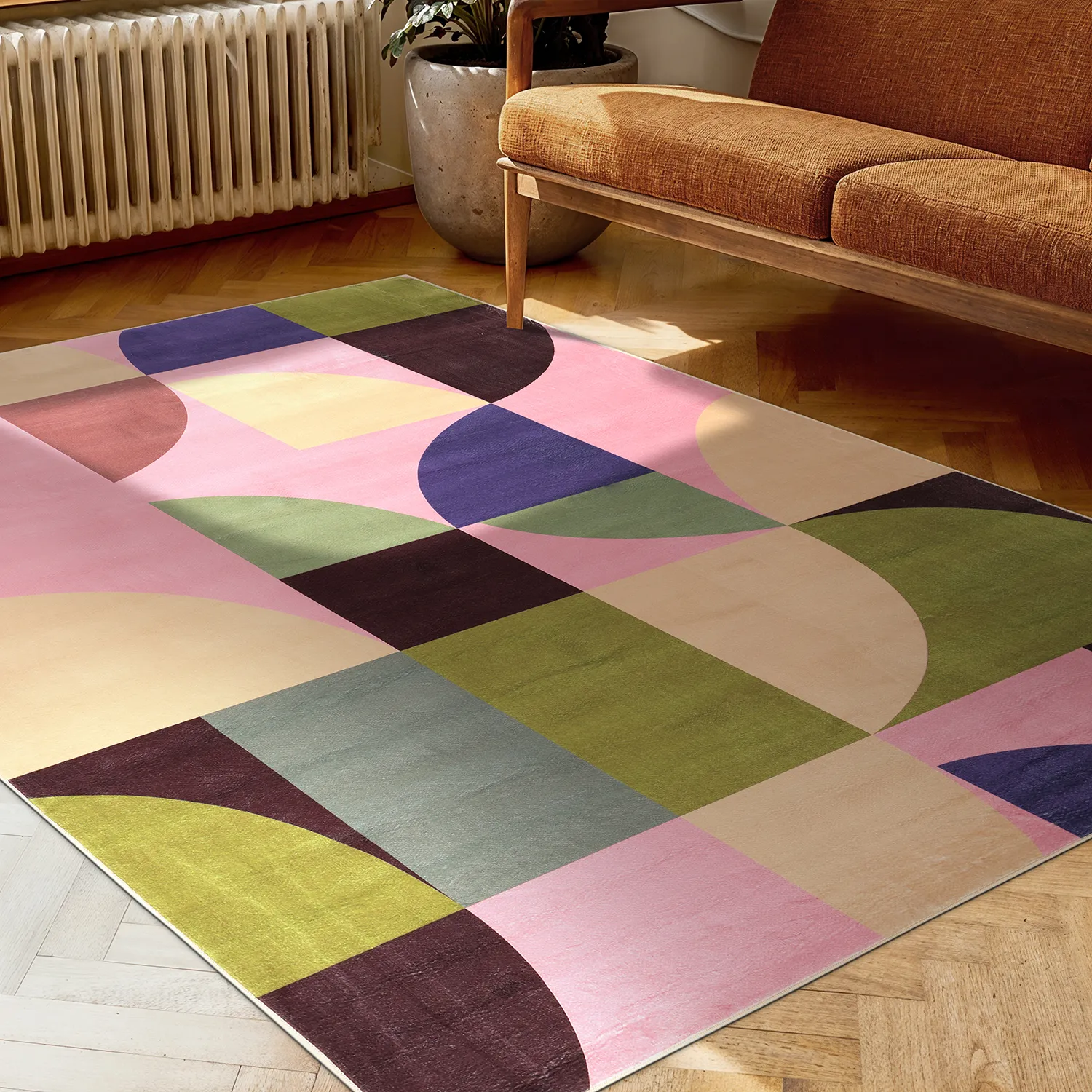 Wilton-tæppe - Kalami (pink/multi)