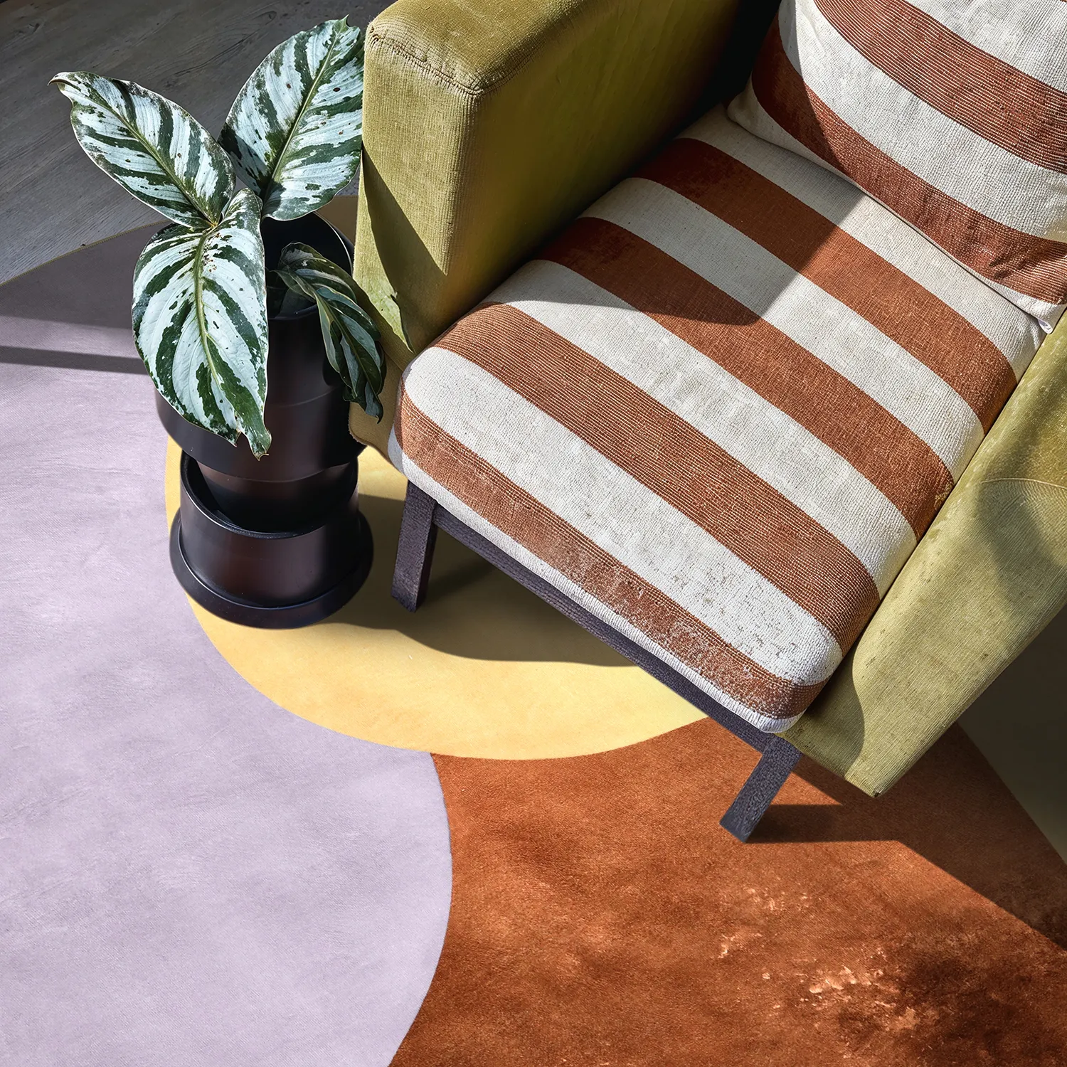 Rundt tæppe - Lazio (champagne)