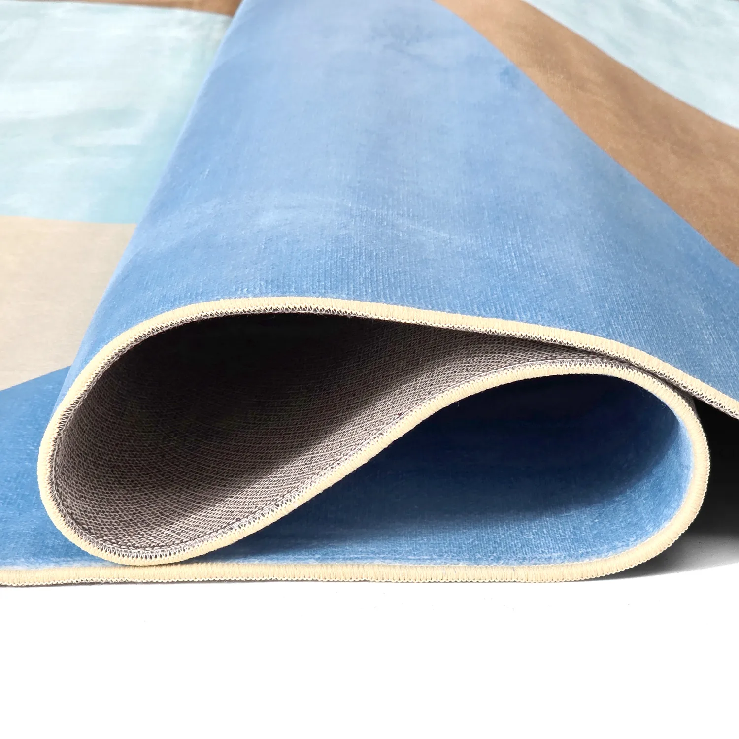 Wilton-tæppe - Leiden (blå/brun)