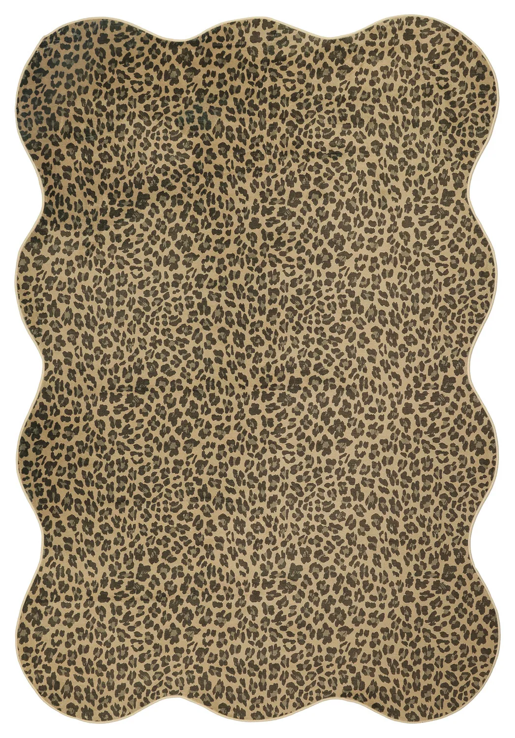 Bølget Wilton tæppe - Leopard (brun)