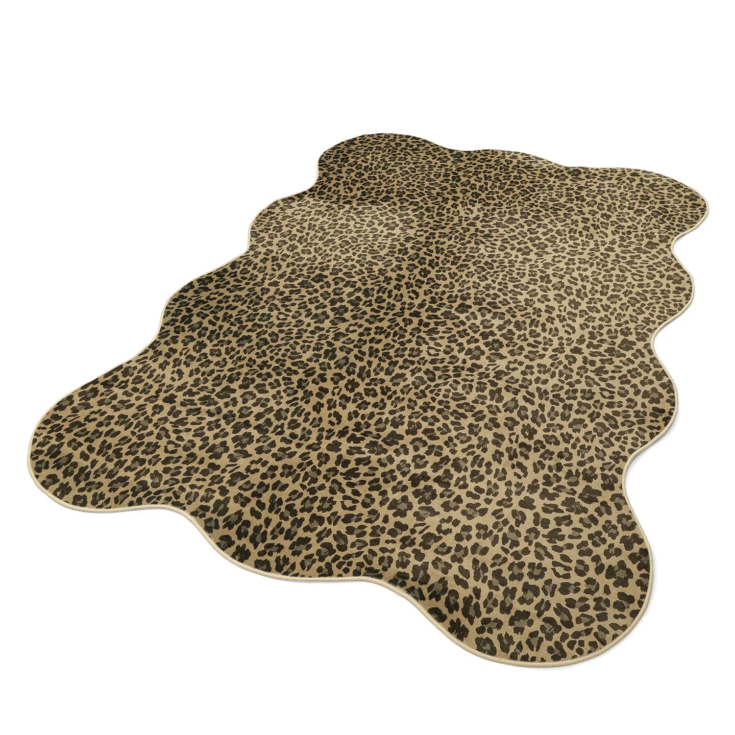 Bølget Wilton tæppe - Leopard (brun)