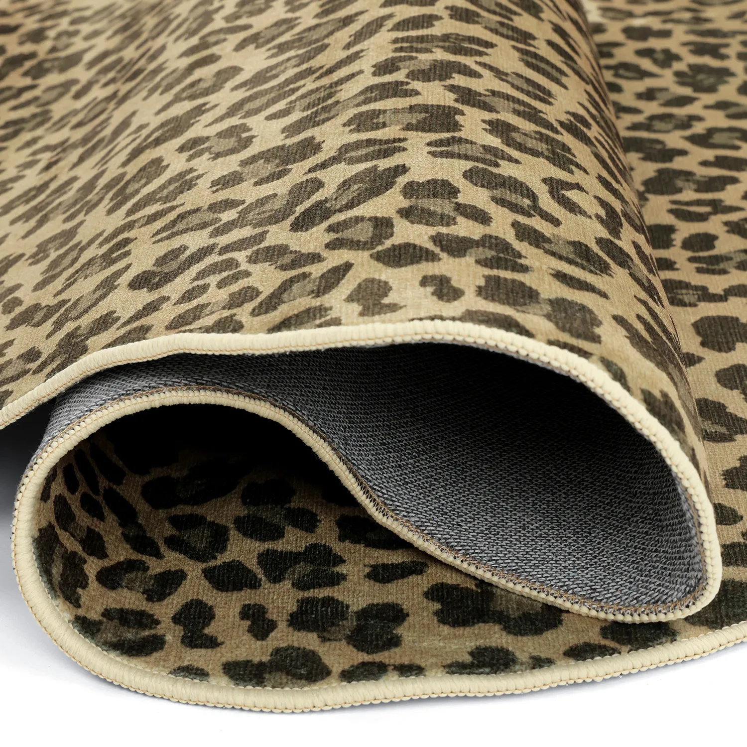 Bølget Wilton tæppe - Leopard (brun)