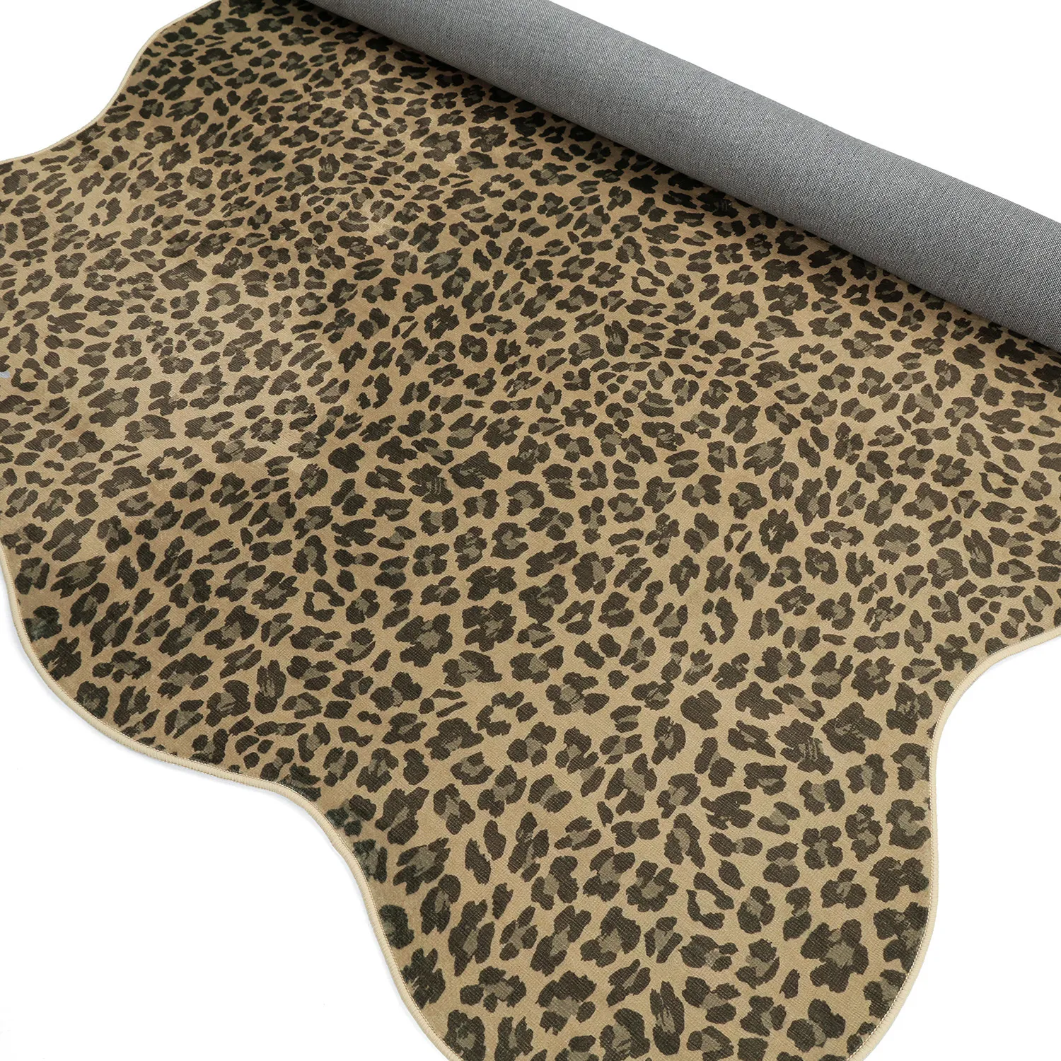 Bølget Wilton tæppe - Leopard (brun)
