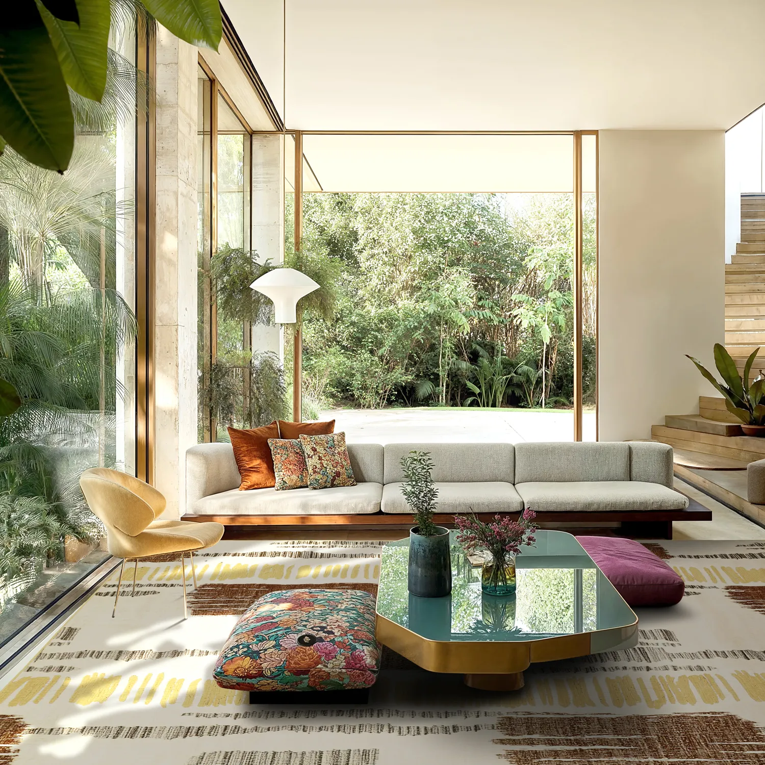 Wilton-tæppe - Lucerne (brun/multi)