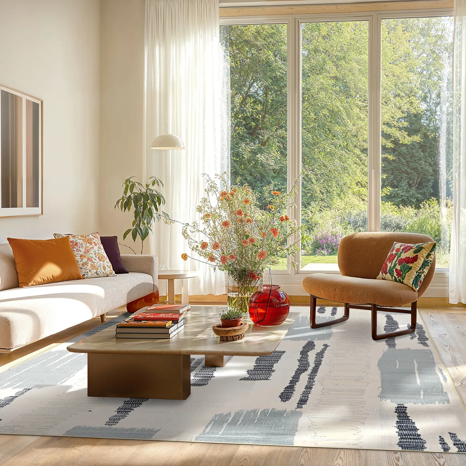 Wilton-tæppe - Lucerne (grå/multi)