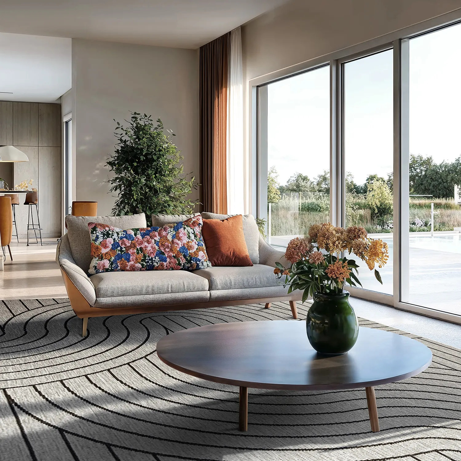 Tæpper til indendørs/udendørs brug - Maynard (sort)