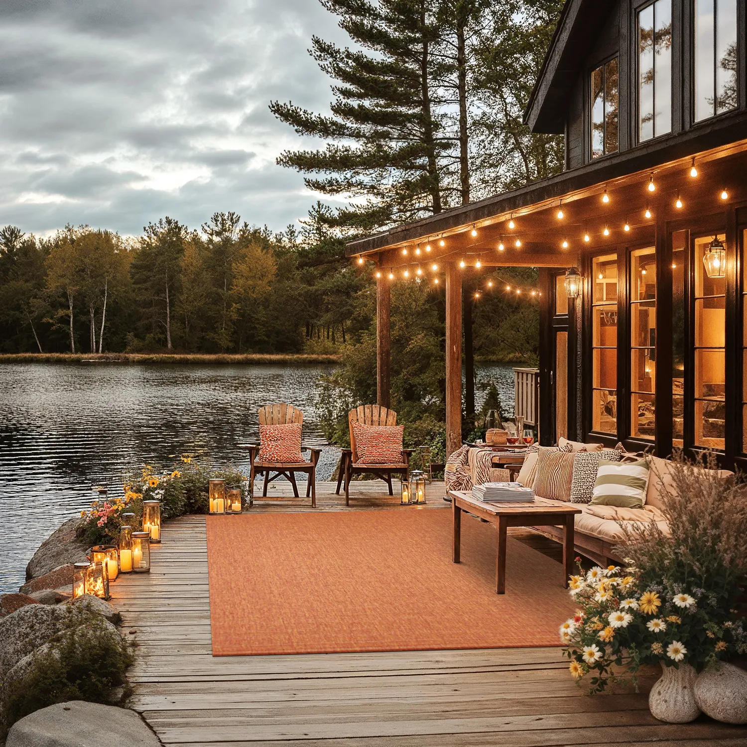 Tæpper til indendørs/udendørs brug - Monsanto (orange)