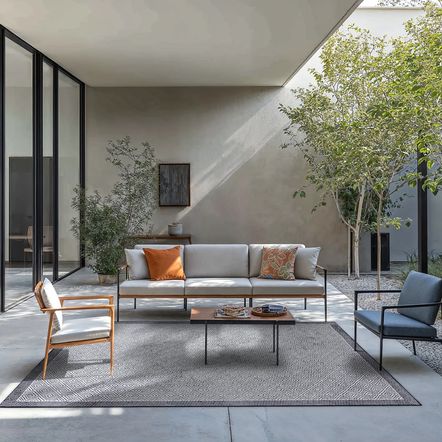 Tæpper til indendørs/udendørs brug - Monsaraz (sort)