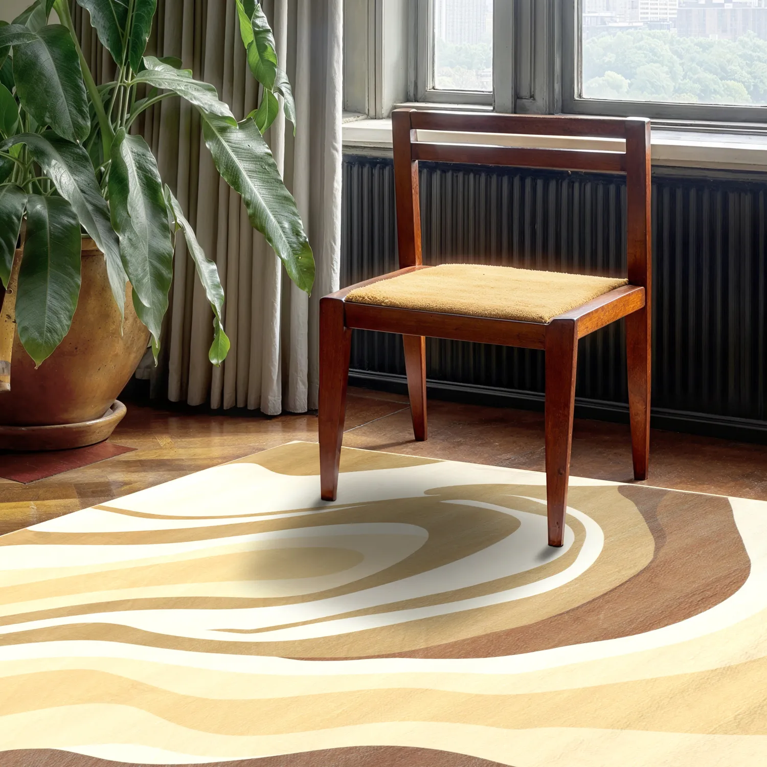 Wilton-tæppe - Mudgee (brun/multi)