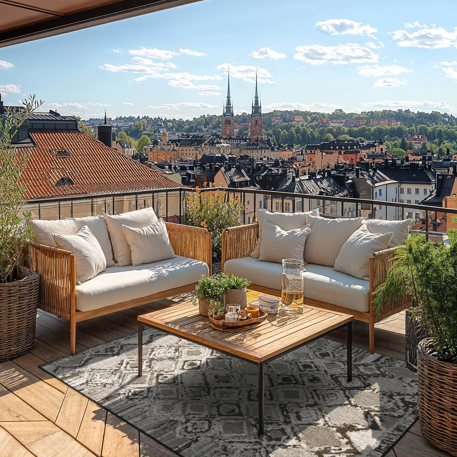 Tæpper til indendørs/udendørs brug - Brussels Night (grå)