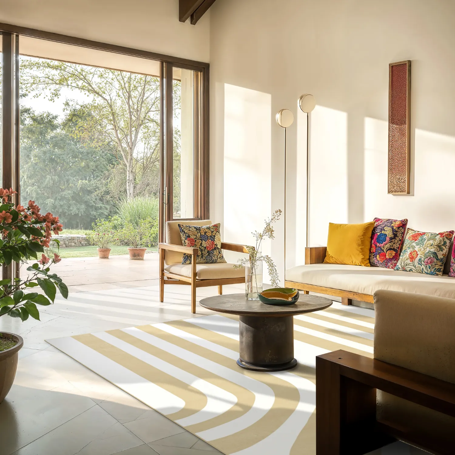 Wilton-tæppe - Obidos (beige/hvid)