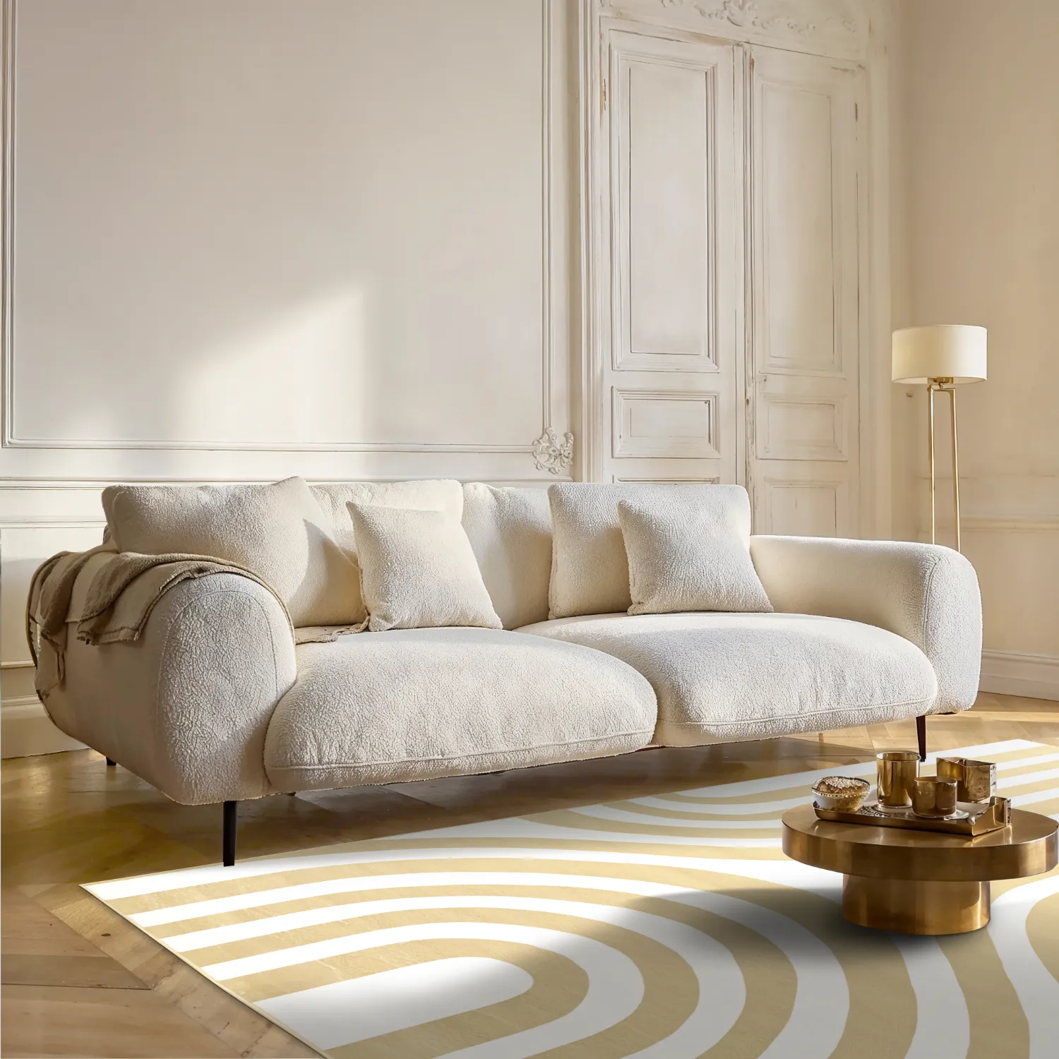 Wilton-tæppe - Obidos (beige/hvid)