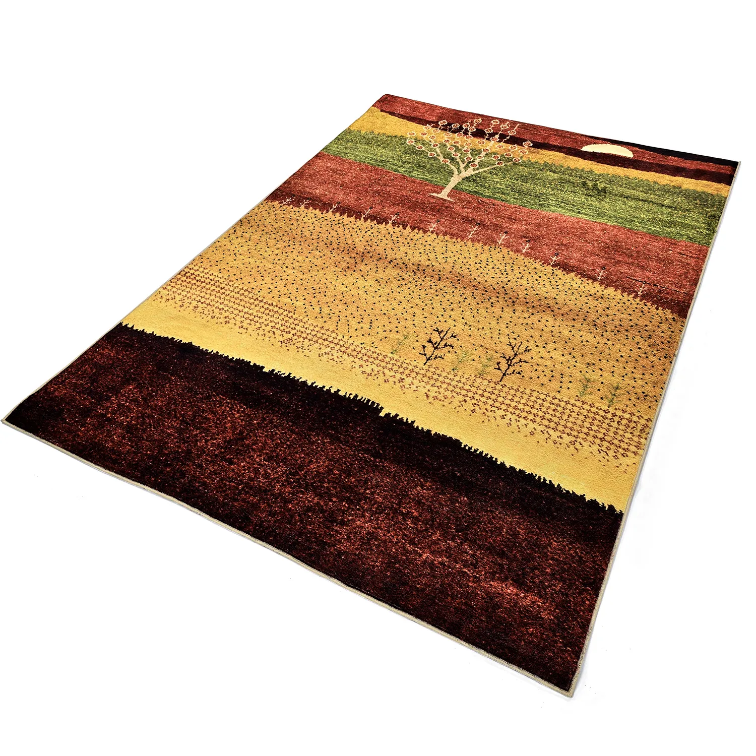 Wilton-tæppe - Oia (rød/multi)