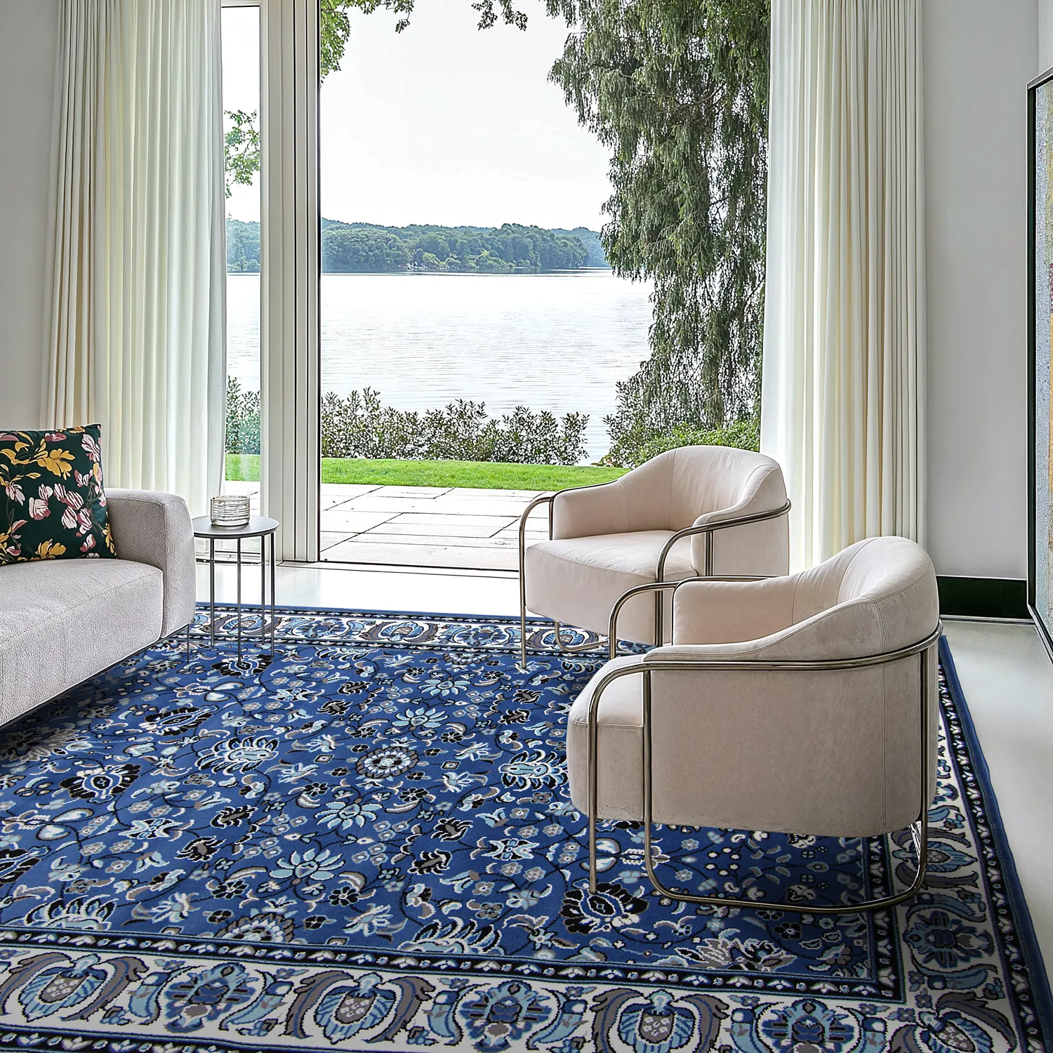 Wilton-tæppe - Peking Imperial (blå)