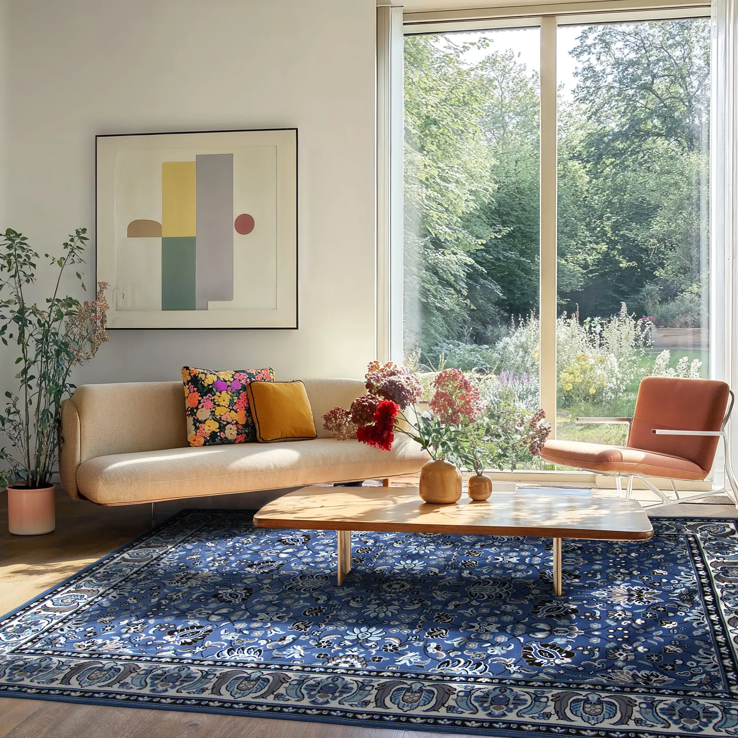 Wilton-tæppe - Peking Imperial (blå)