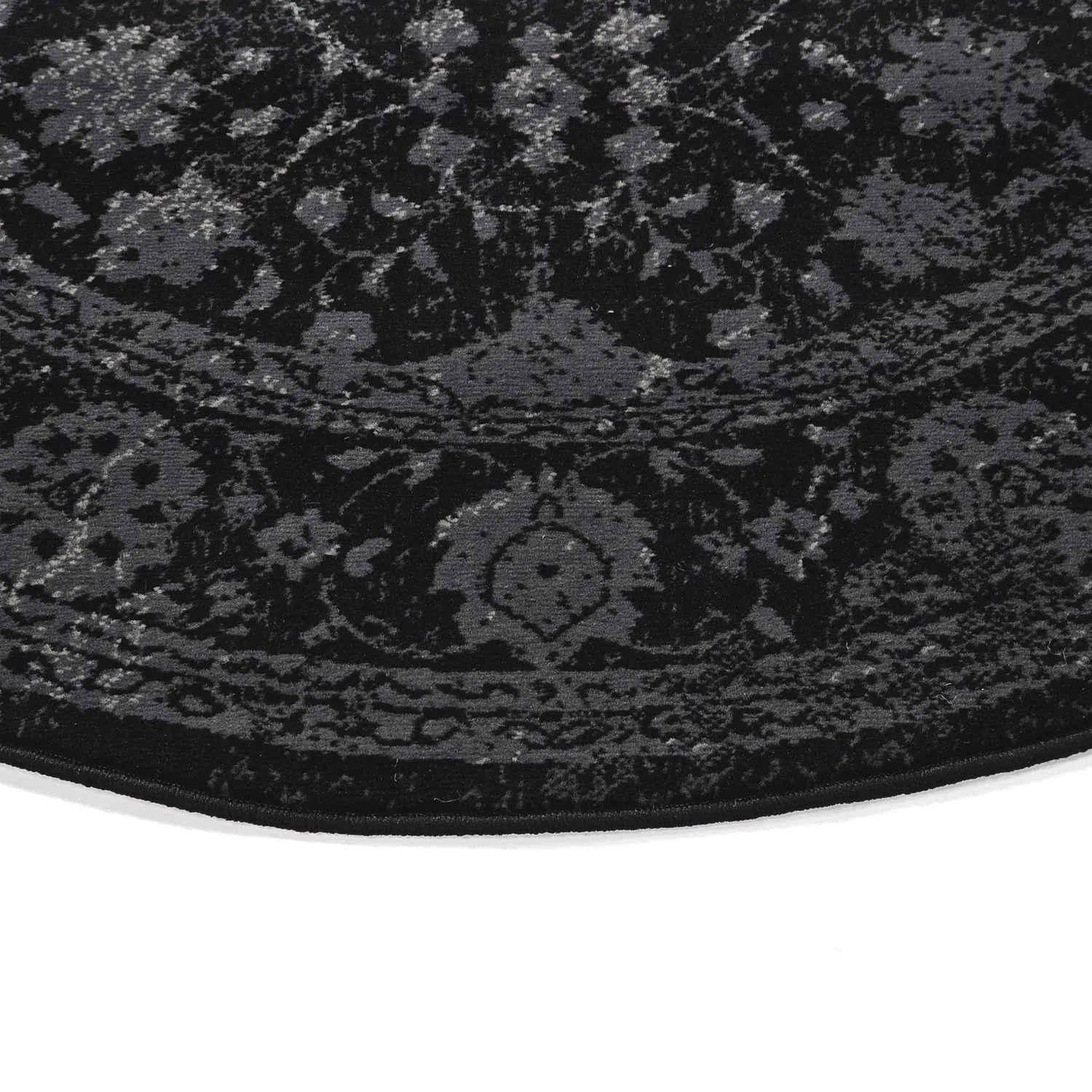 Rundt tæppe - Peking Majestic (sort)