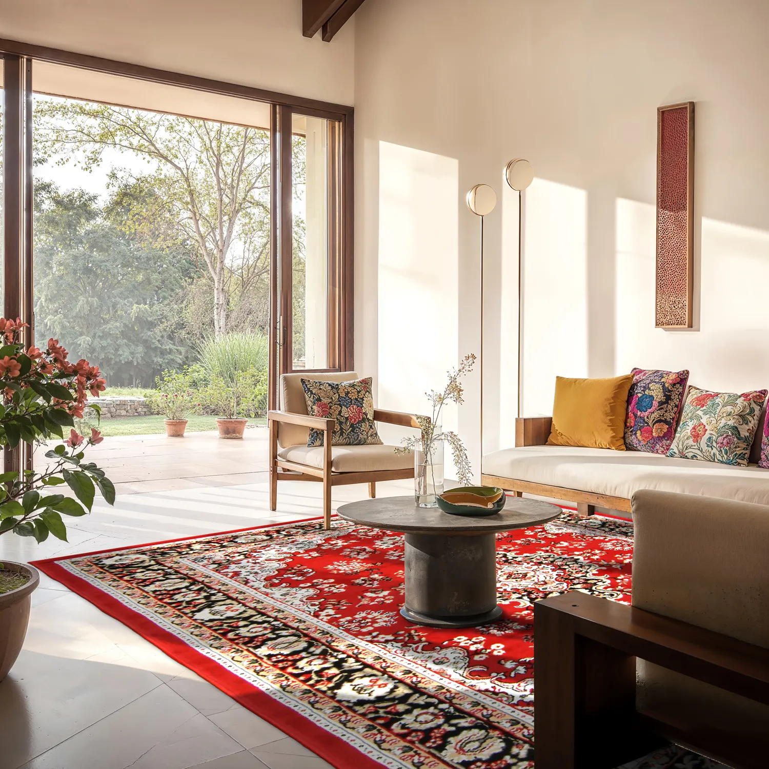 Wilton-tæppe - Peking (rød)