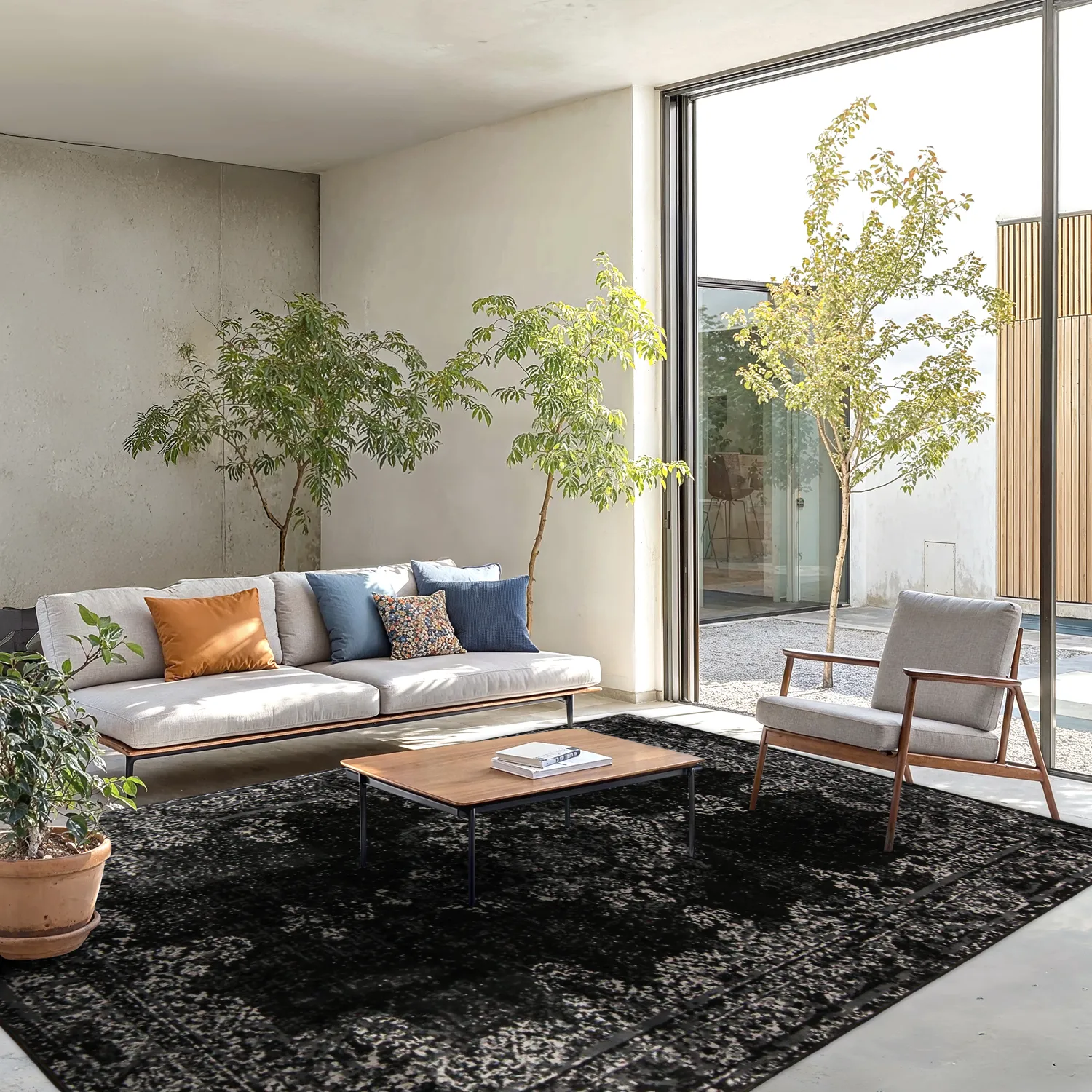 Wilton-tæppe - Peking (sort)