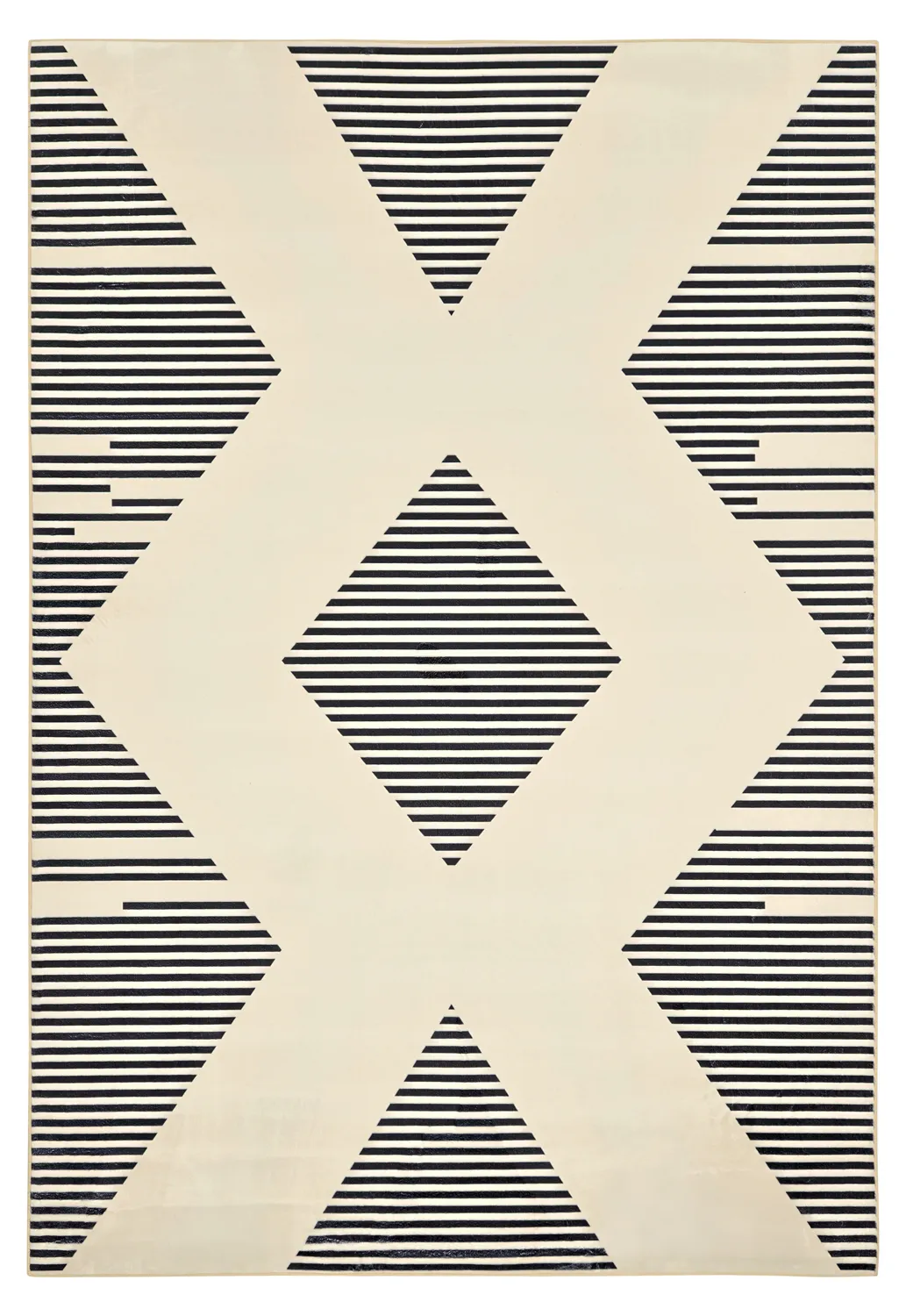 Wilton-tæppe - Pucon (sort/creme)