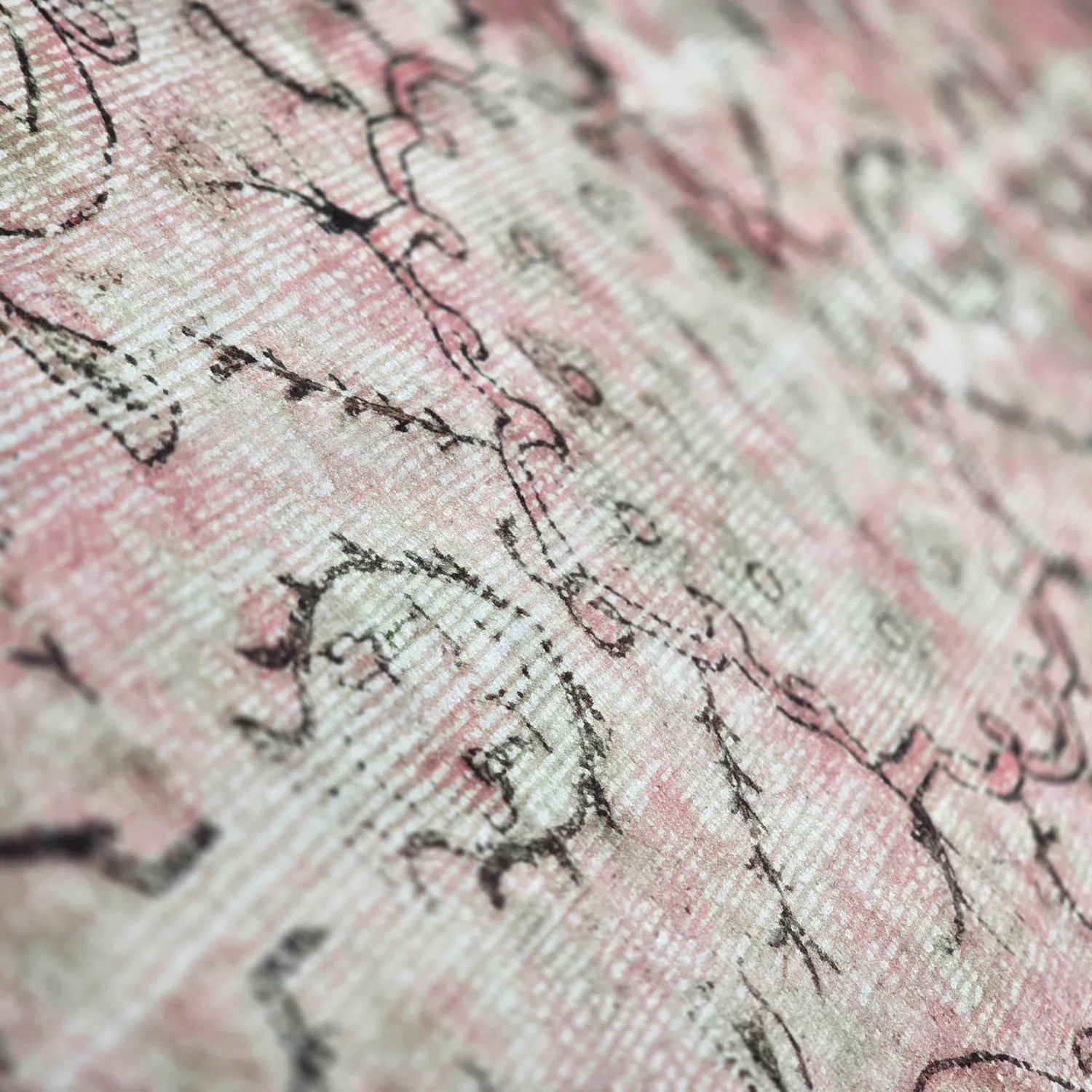 Rundt tæppe - Rosalie (lyserød)