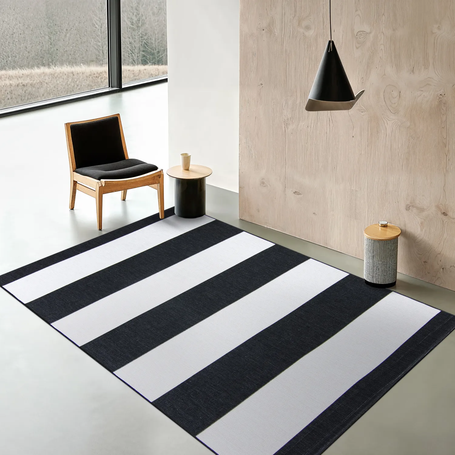 Tæpper til indendørs/udendørs brug - Santana (sort)